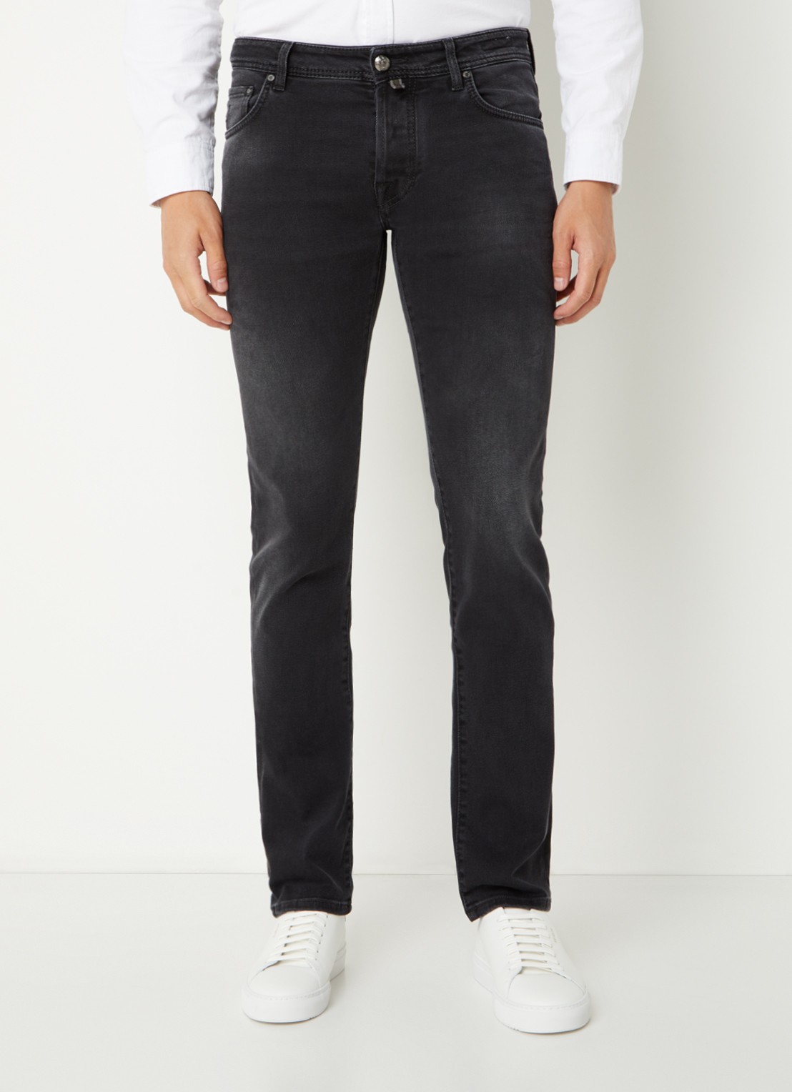Jacob Cohën Nick slim fit jeans met gekleurde wassing  - detail 3 zwart