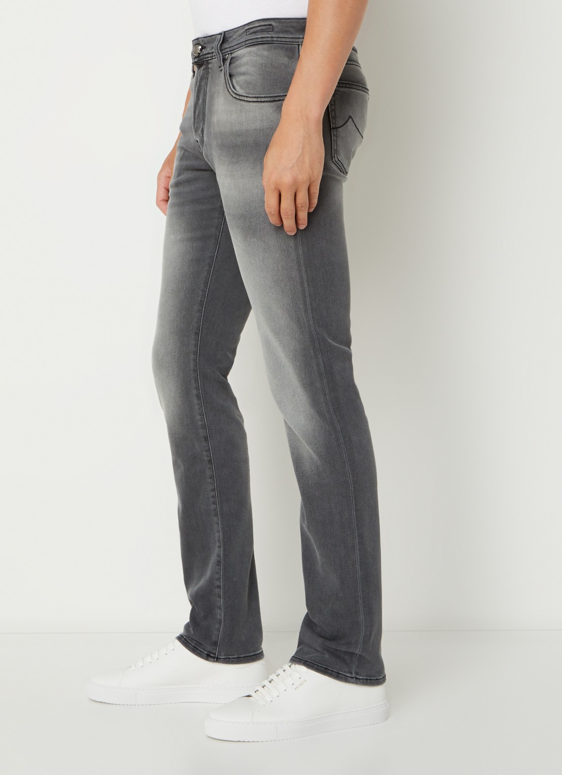 Jacob Cohën Nick slim fit jeans met gekleurde wassing  - detail 2 grijs