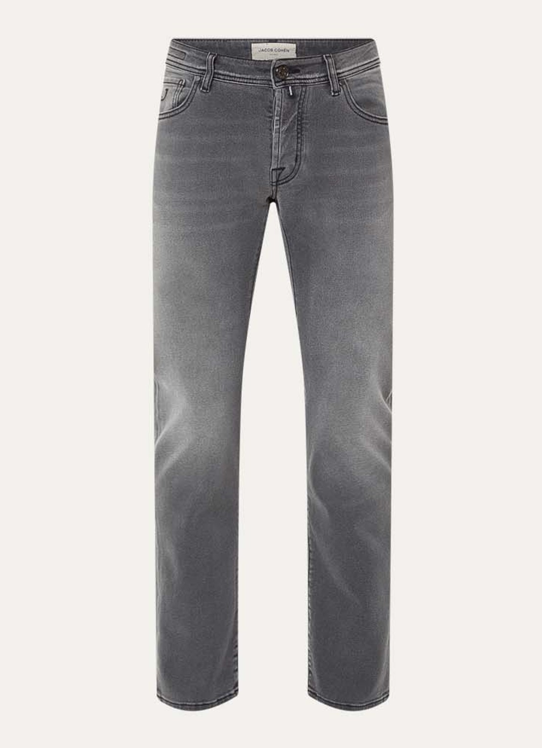 Jacob Cohën Nick slim fit jeans met gekleurde wassing - voorkant donkergrijs