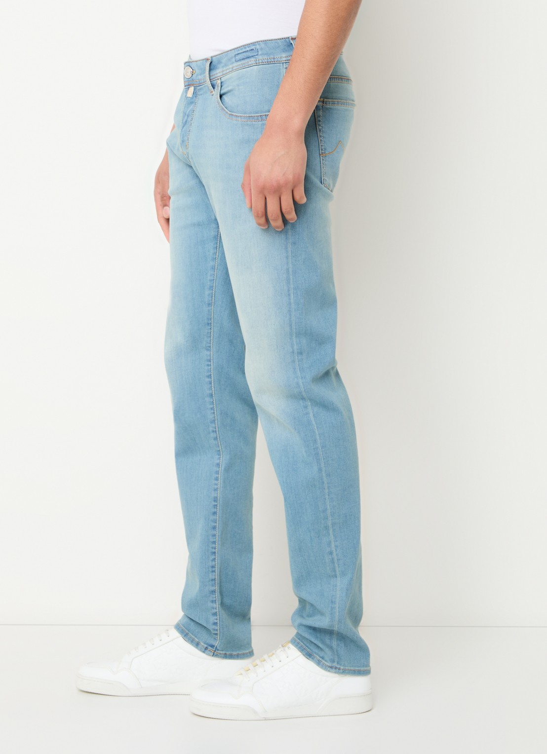 Jacob Cohën Nick slim fit jeans met lichte wassing - detail 5 indigo