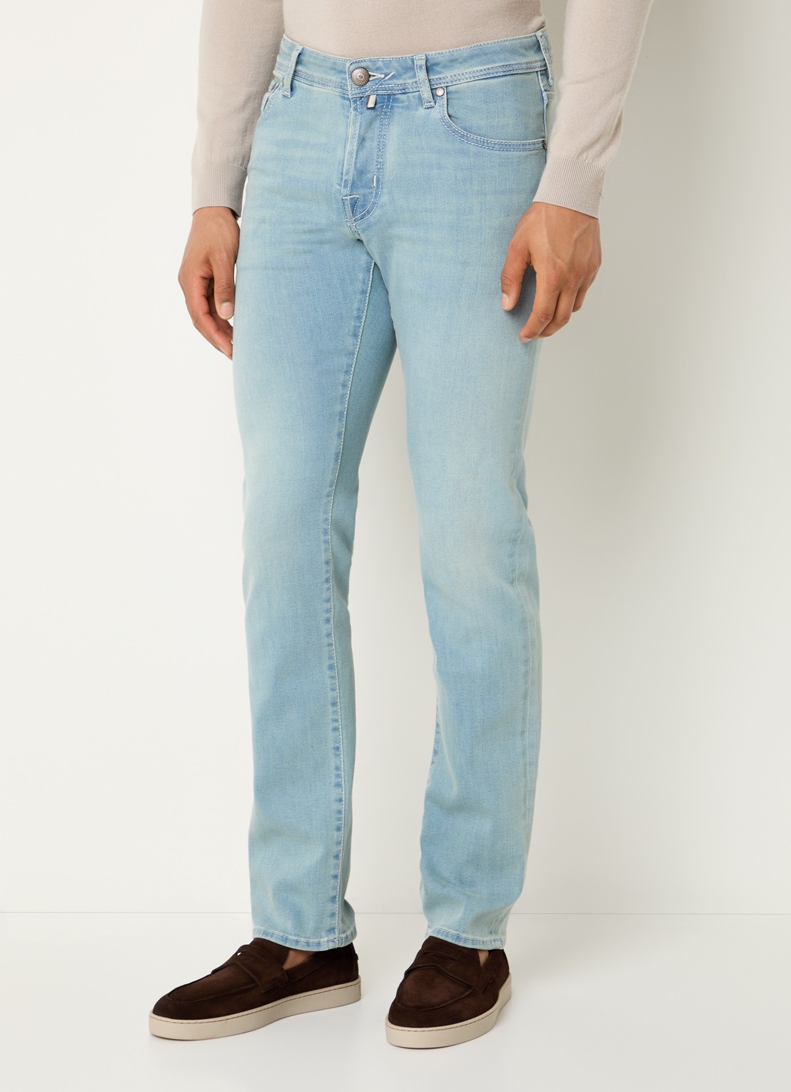 Jacob Cohën Nick slim fit jeans met lichte wassing - detail 4 indigo