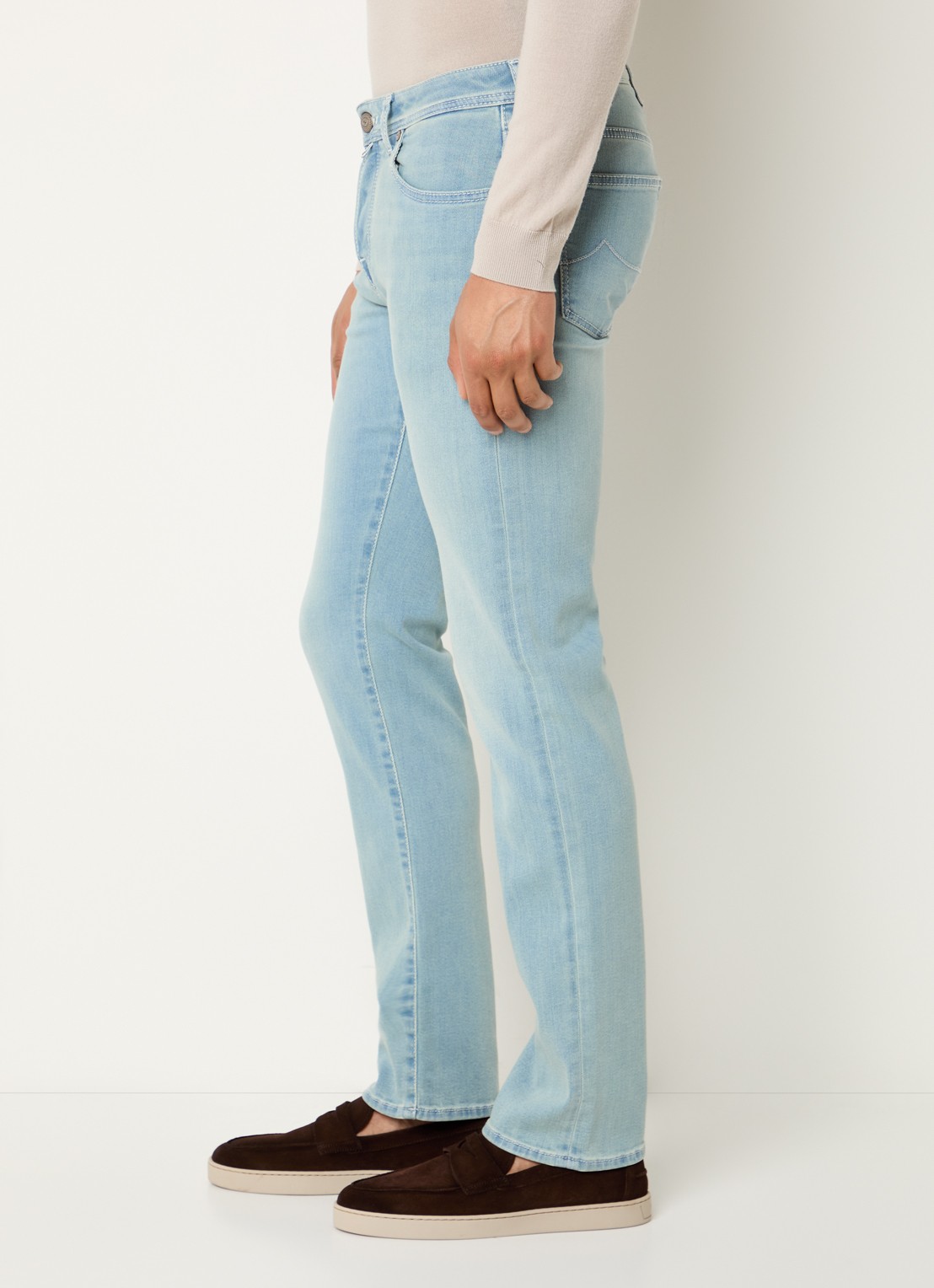 Jacob Cohën Nick slim fit jeans met lichte wassing - detail 5 indigo