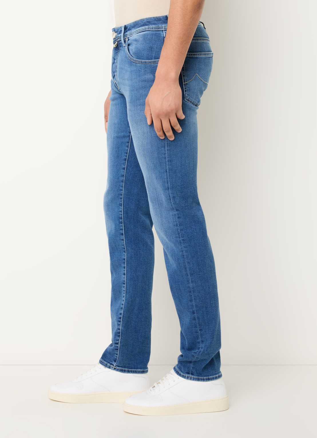 Jacob Cohën Nick slim fit jeans met lichte wassing - detail 5 indigo