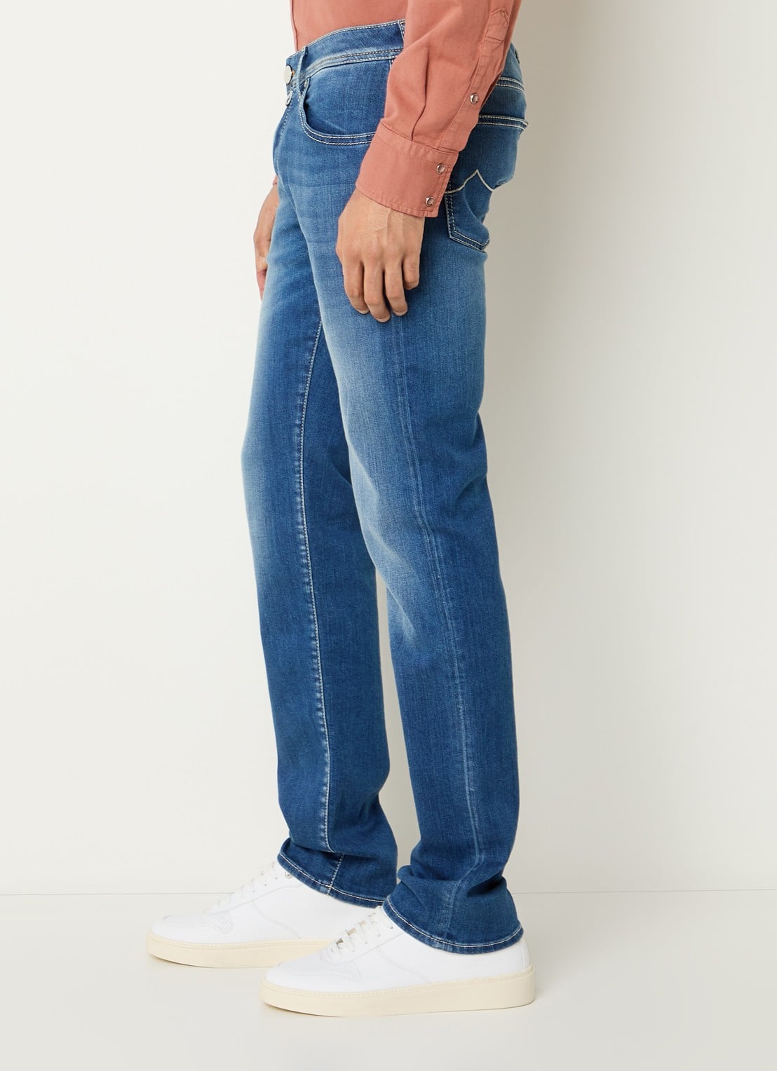 Jacob Cohën Nick slim fit jeans met medium wassing - detail 5 indigo