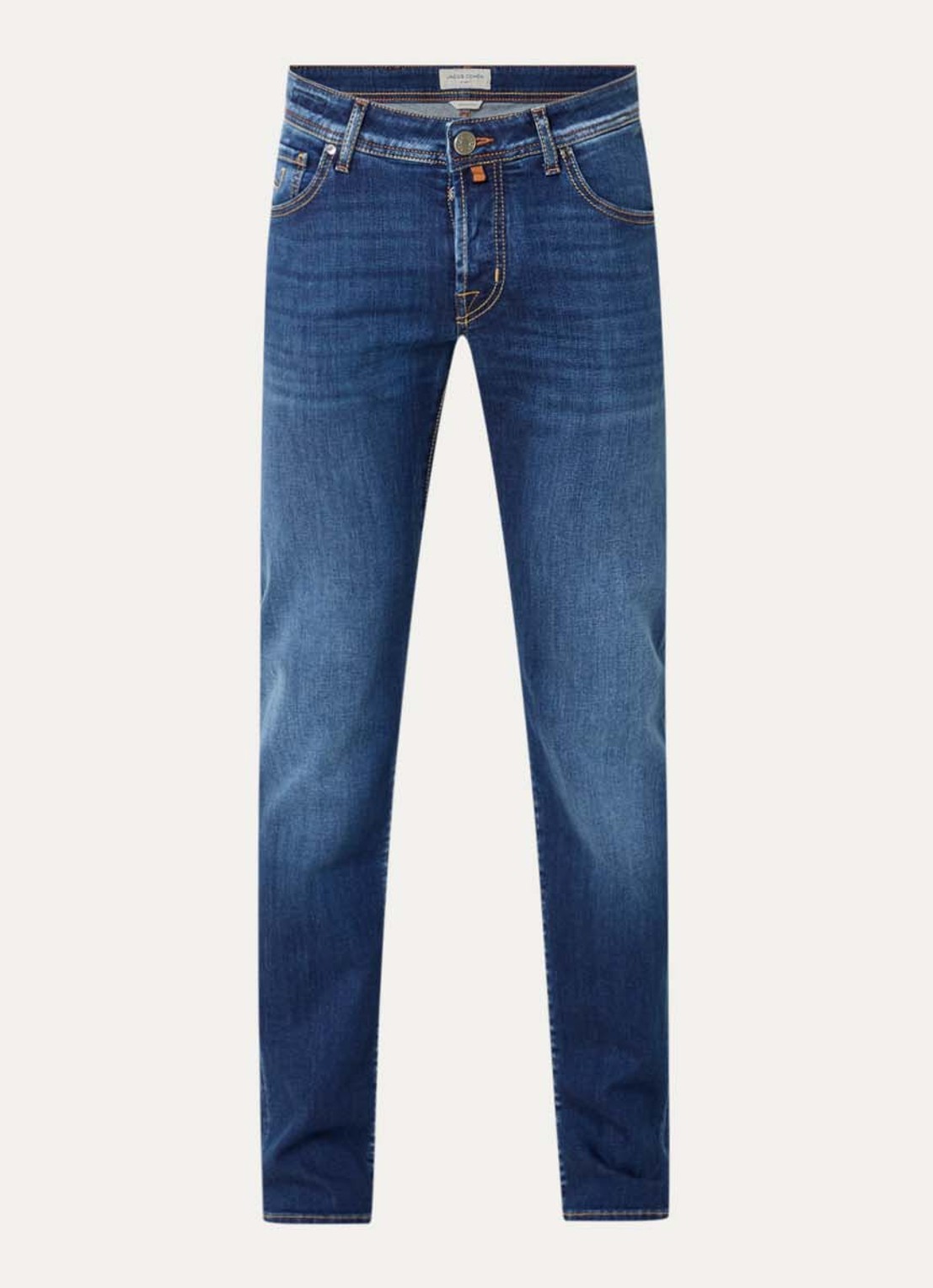 Jacob Cohën Nick slim fit jeans met medium wassing - voorkant 4 indigo