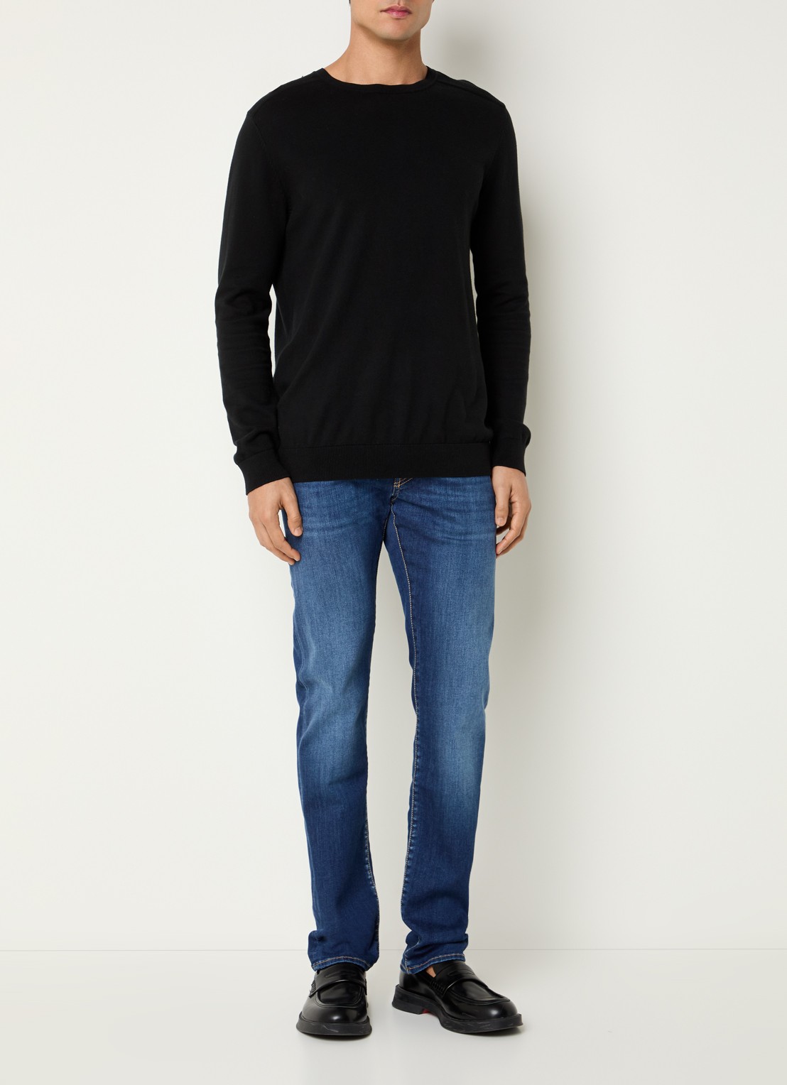 Jacob Cohën Nick slim fit jeans met medium wassing - voorkant 5 indigo