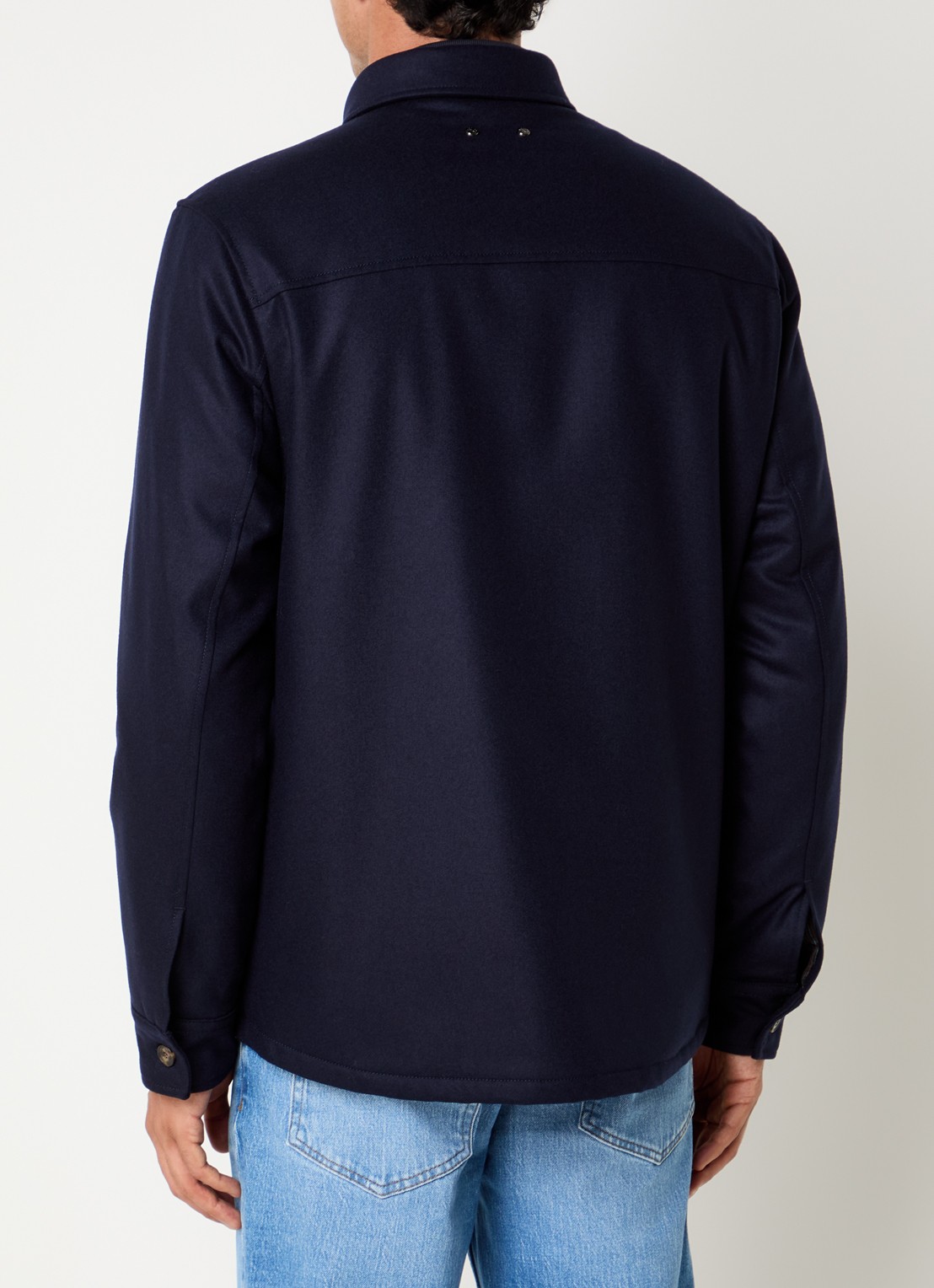 Jacob Cohën Regular fit overshirt met borstzakken - achterkant 3 donkerblauw