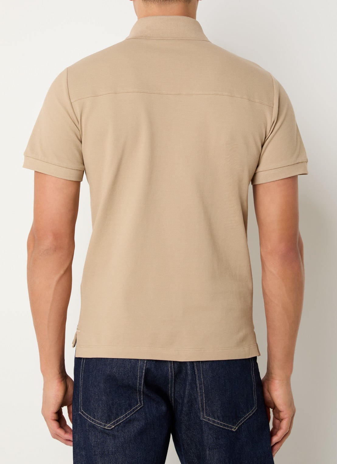 Jacob Cohën Regular fit polo van piqué katoen - achterkant beige