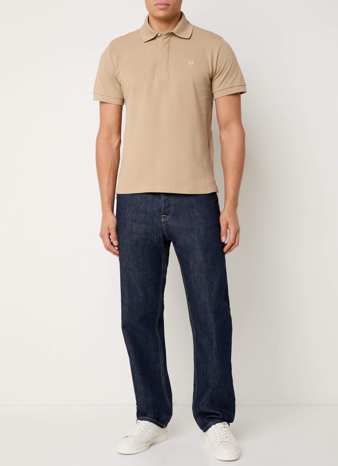 Jacob Cohën Regular fit polo van piqué katoen - voorkant 4 beige