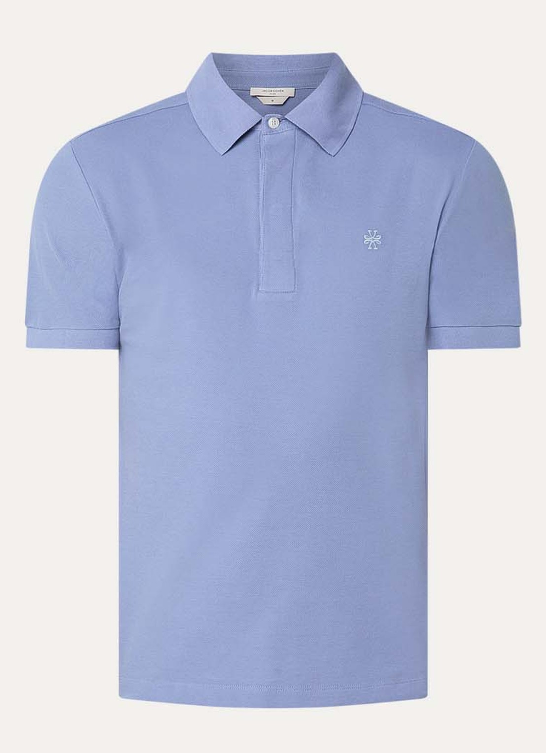 Jacob Cohën Regular fit polo van piqué katoen - voorkant 2 staalblauw