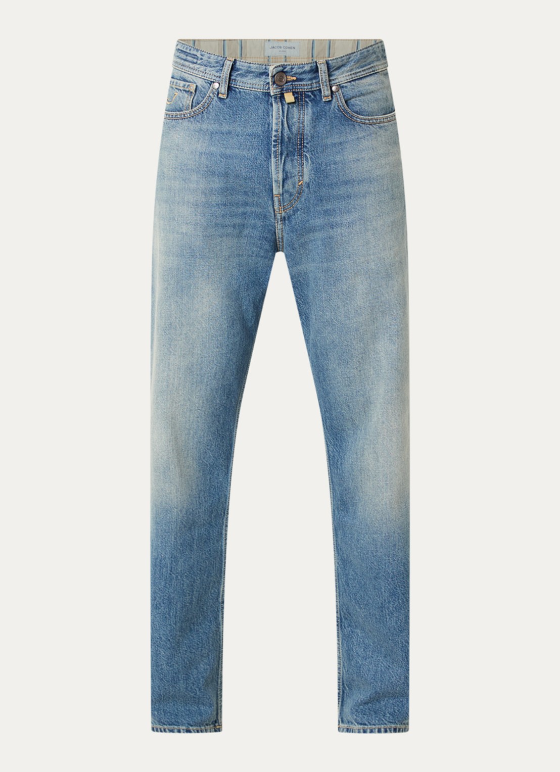 Jacob Cohën Sean 300D straight leg jeans met medium wassing - voorkant 4 blauw