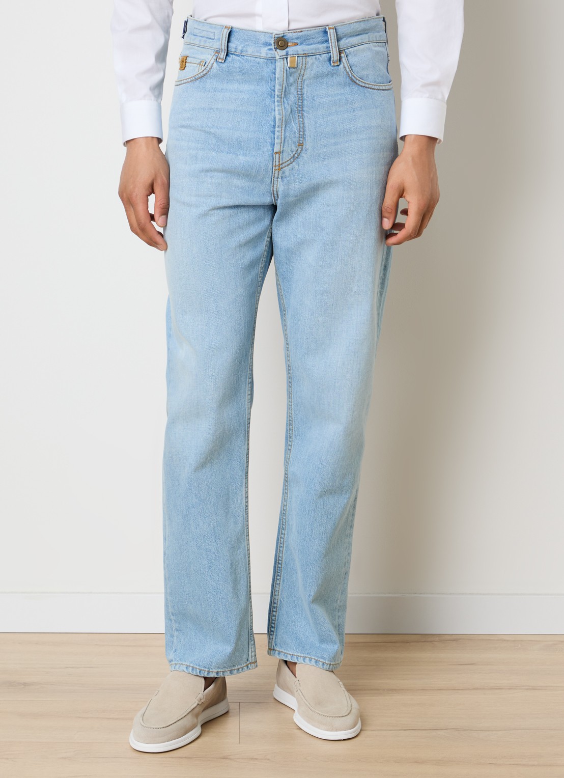 Jacob Cohën Sean straight leg jeans met lichte wassing - detail 2 indigo