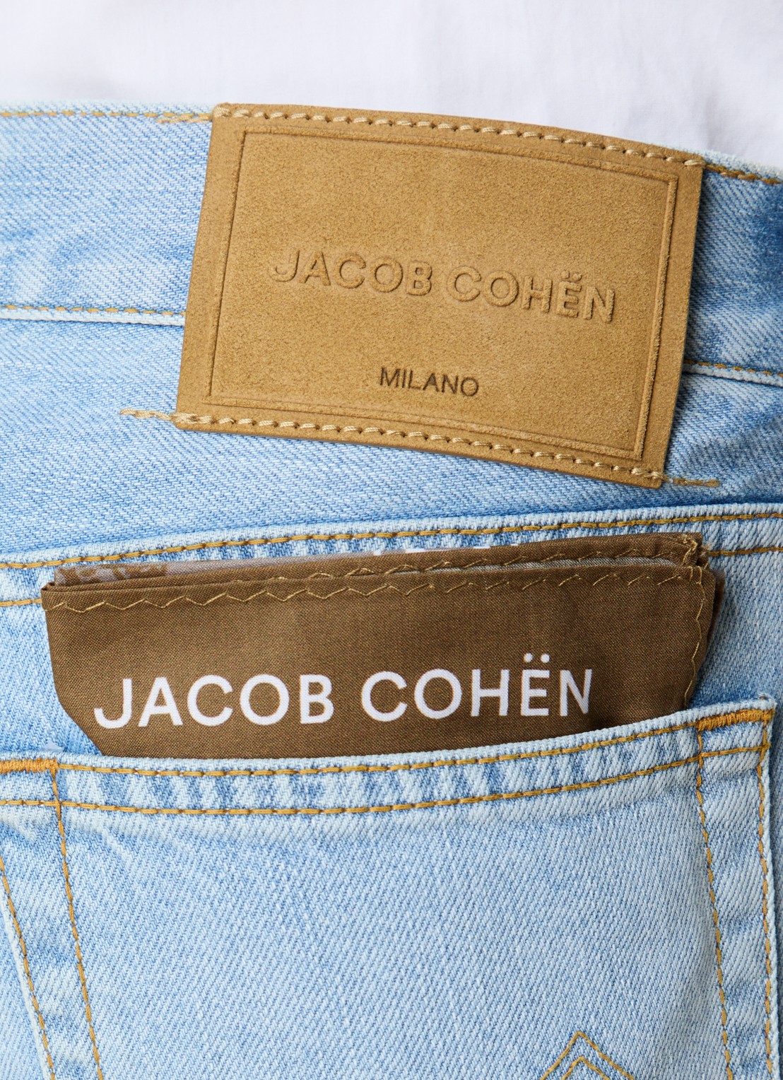 Jacob Cohën Sean straight leg jeans met lichte wassing - detail 4 indigo