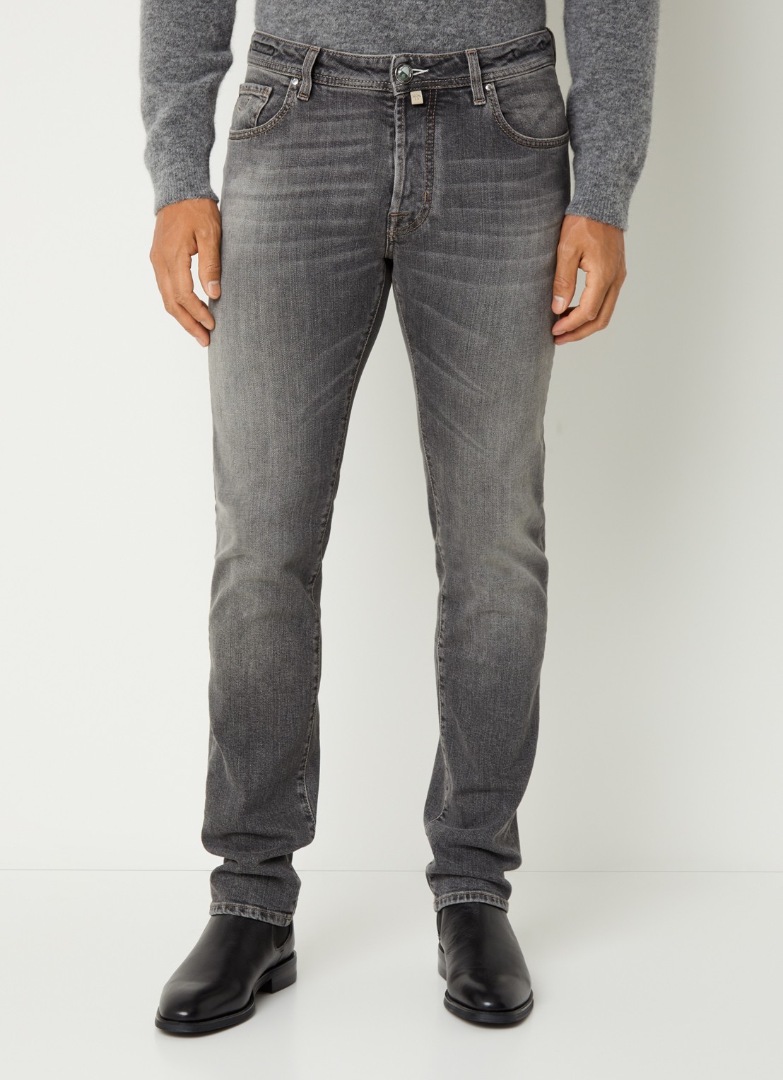 Jacob Cohën Slim fit jeans met gekleurde wassing - detail 4 grijs