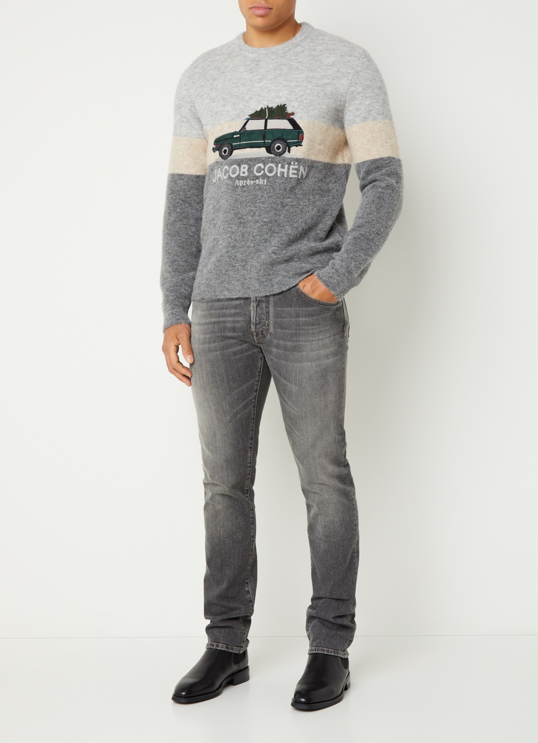 Jacob Cohën Slim fit jeans met gekleurde wassing - voorkant 3 grijs