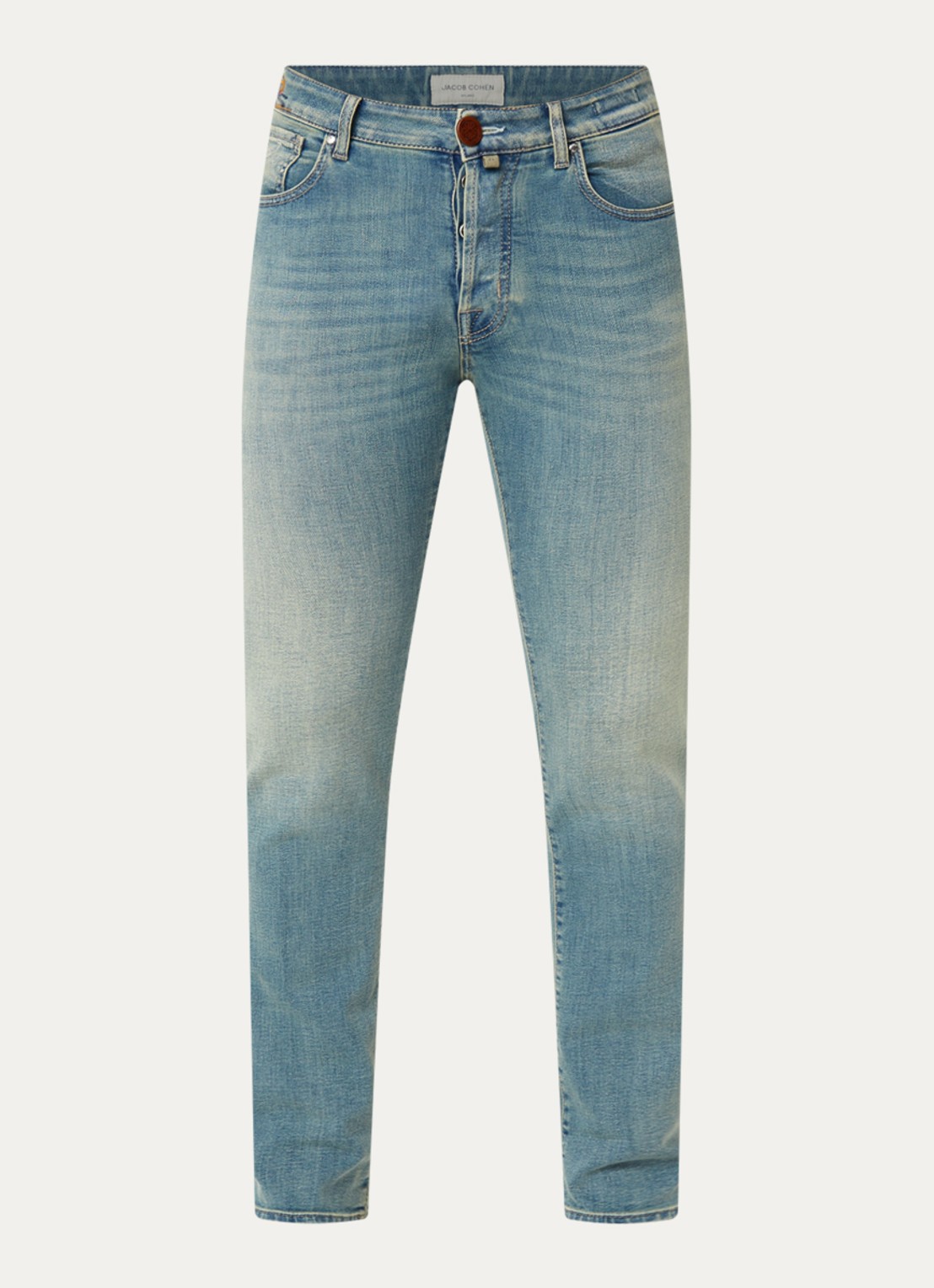 Jacob Cohën Slim fit jeans met medium wassing - voorkant 3 indigo