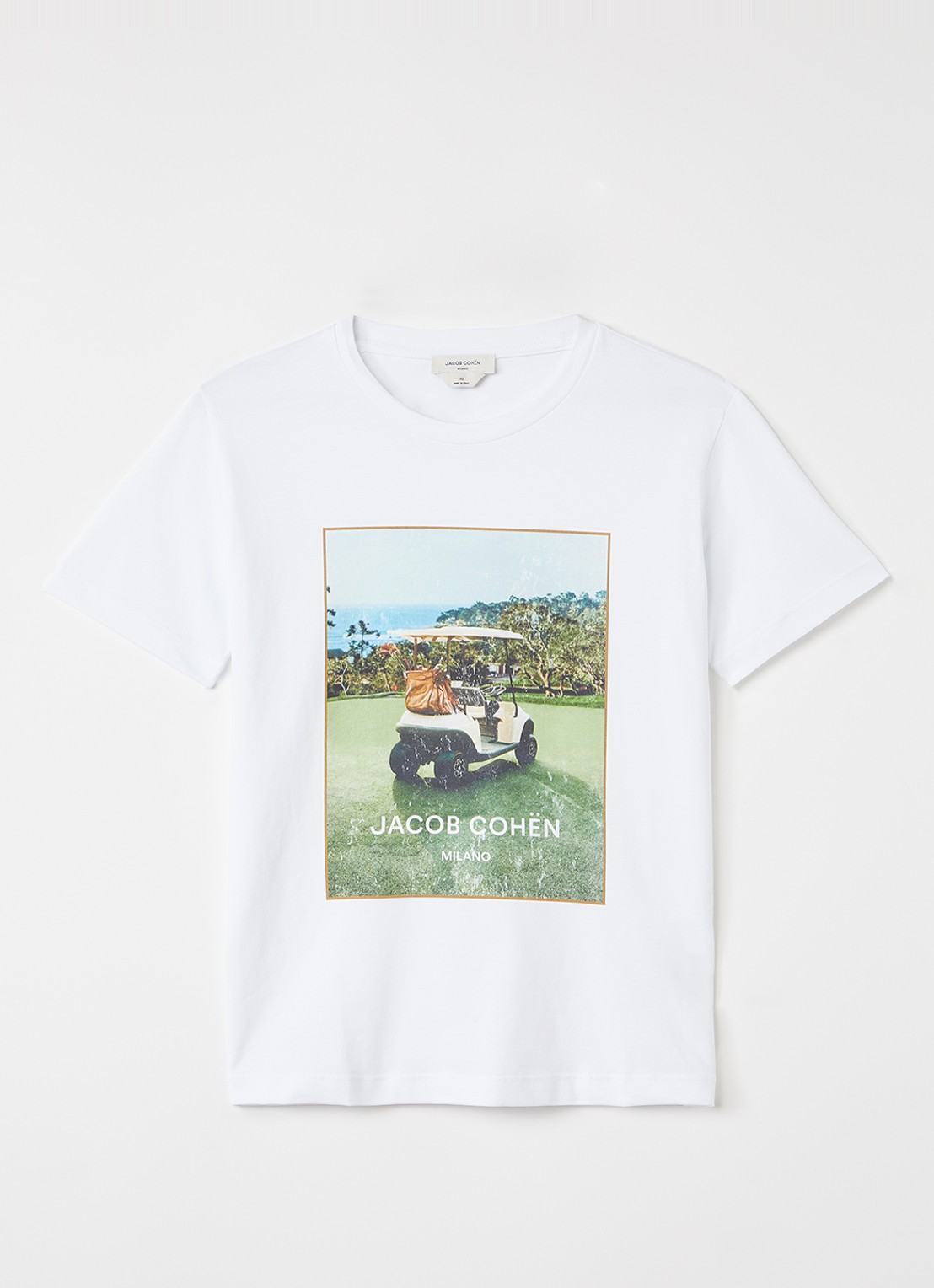 Jacob Cohën Stampa T-shirt met print - voorkant wit