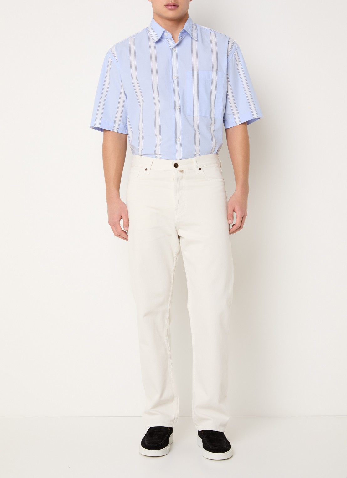 Jacob Cohën Straight leg jeans met gekleurde wassing - voorkant 3 gebroken wit