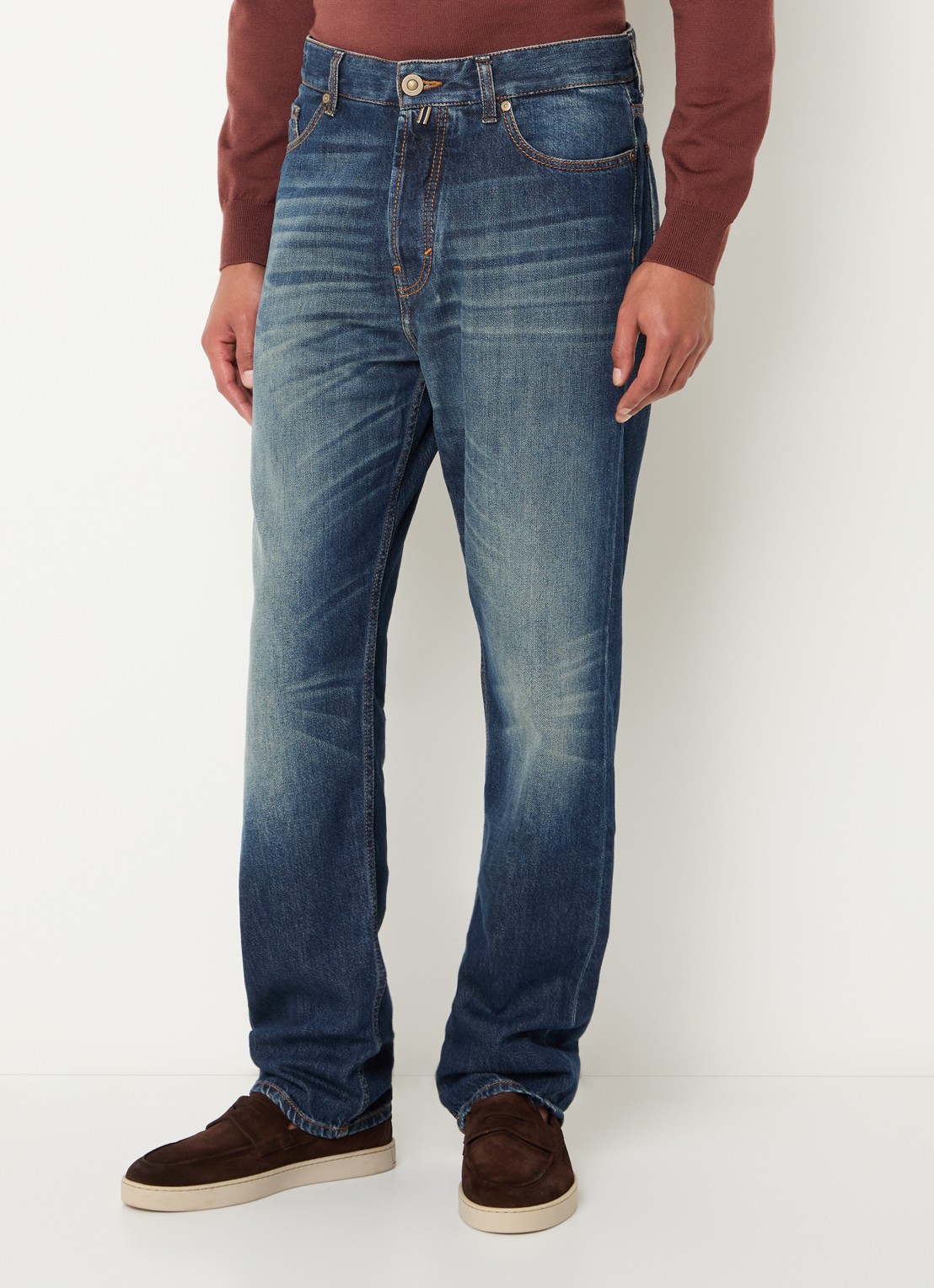 Jacob Cohën Straight leg jeans met medium wassing - detail 4 indigo
