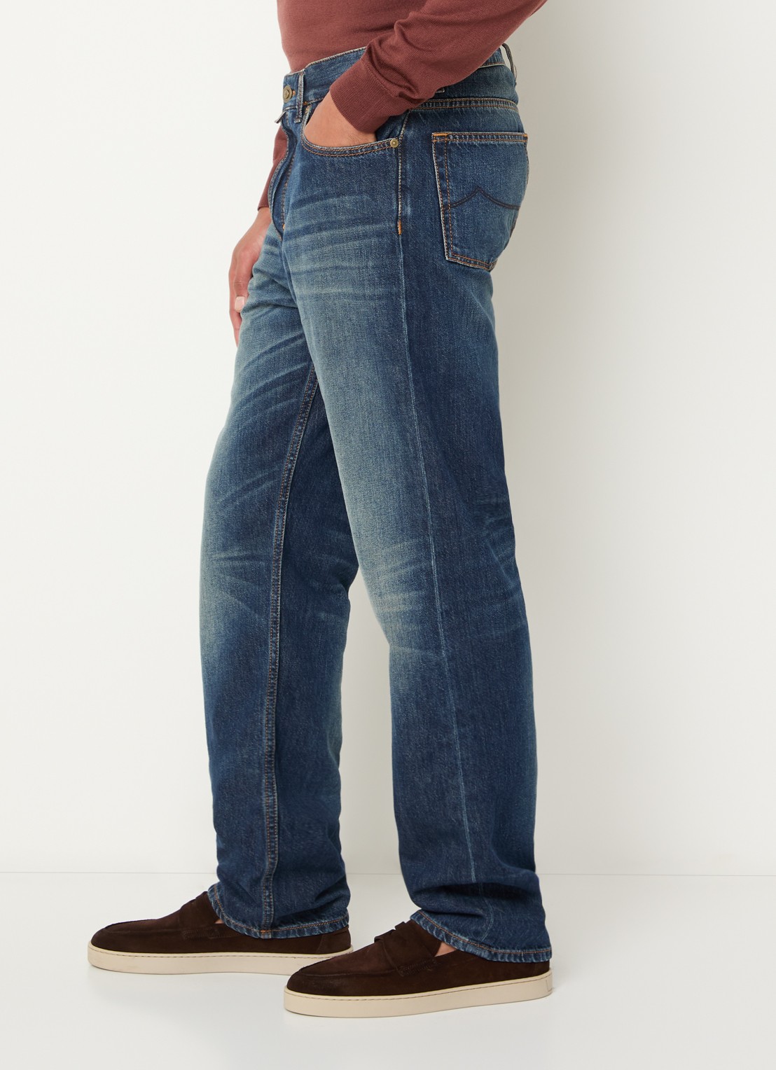 Jacob Cohën Straight leg jeans met medium wassing - detail 5 indigo