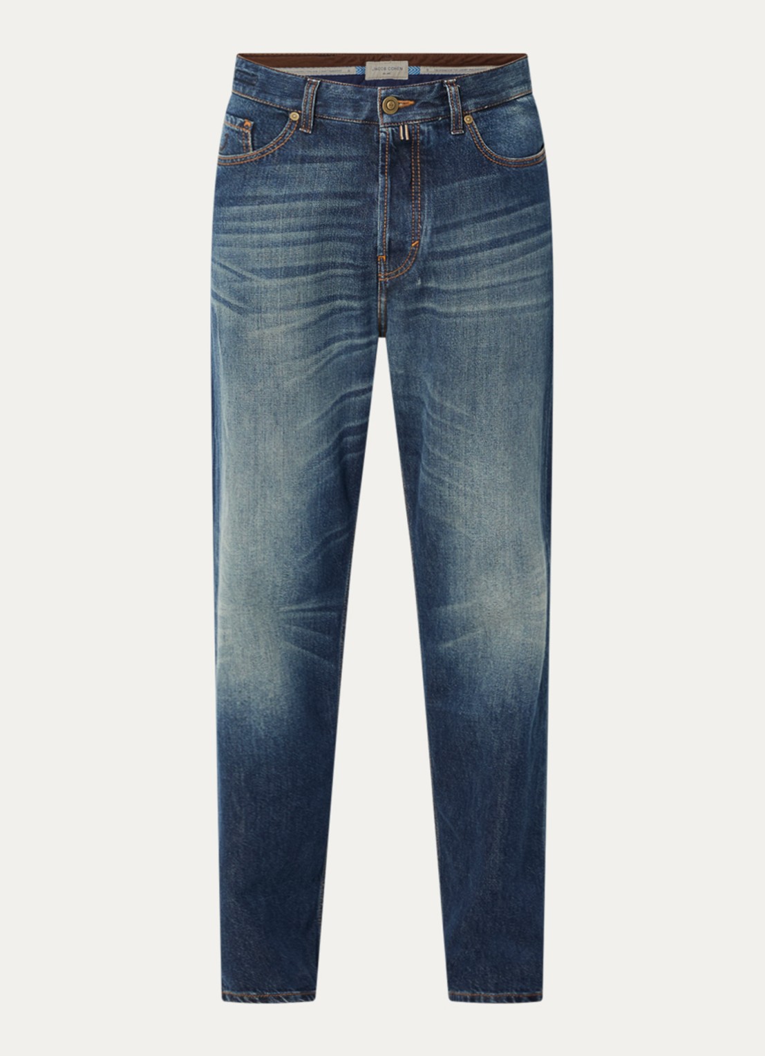 Jacob Cohën Straight leg jeans met medium wassing - voorkant 2 indigo