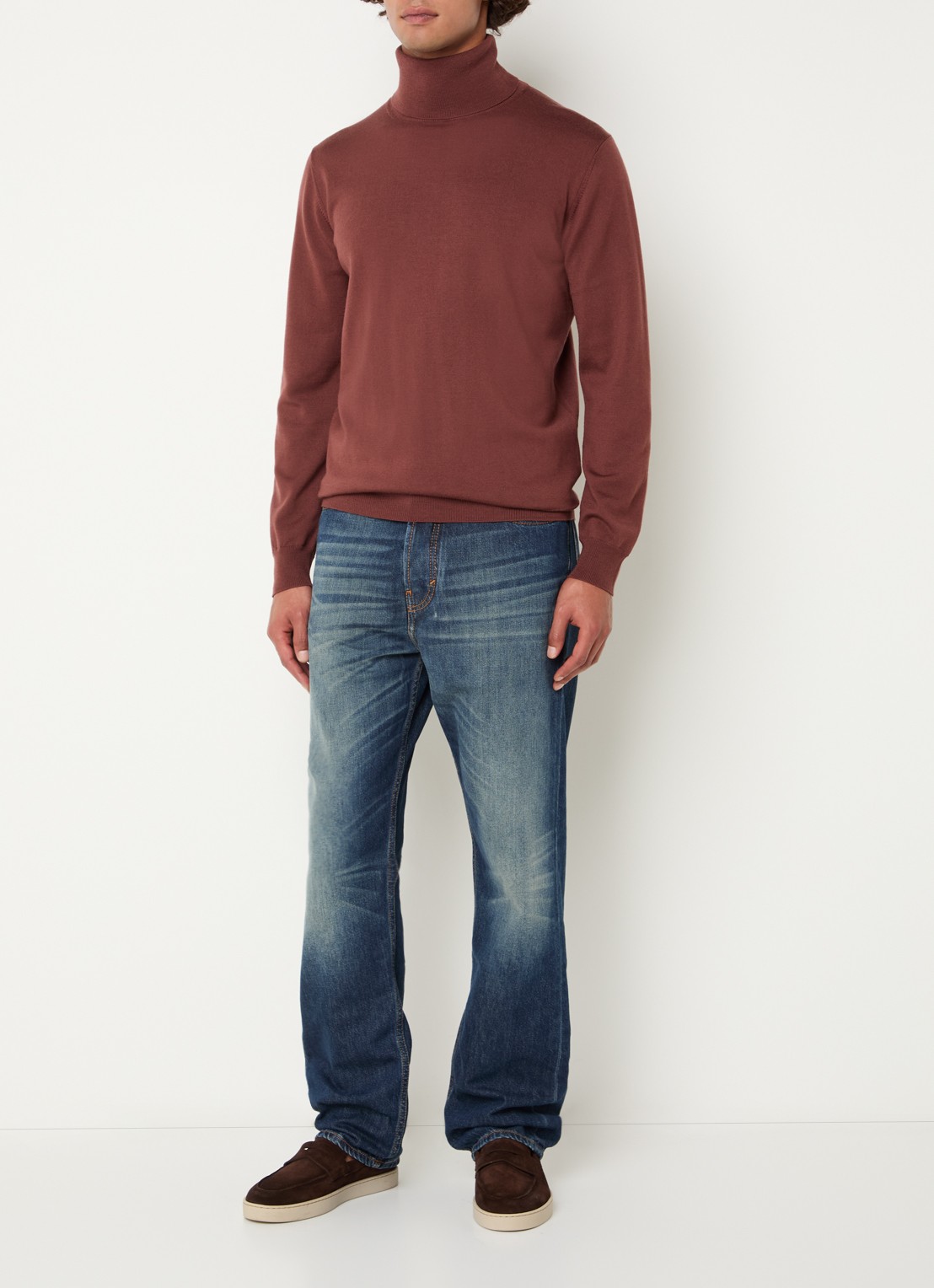 Jacob Cohën Straight leg jeans met medium wassing - voorkant 3 indigo