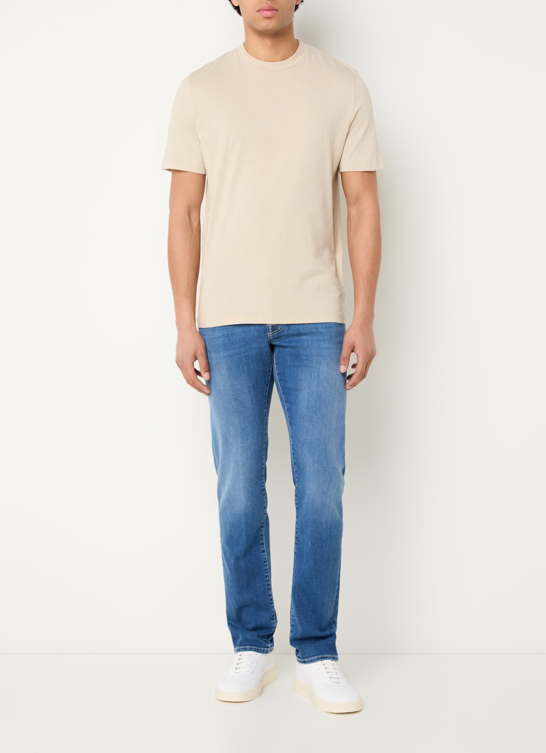 Jacob Cohën T-shirt met logo - voorkant 2 beige