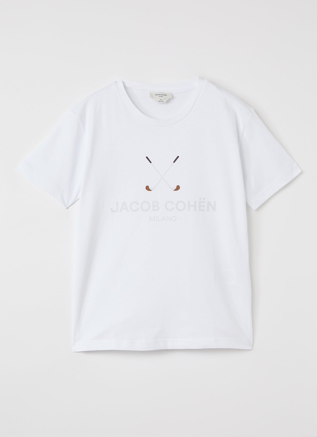 Jacob Cohën T-shirt met print - voorkant wit