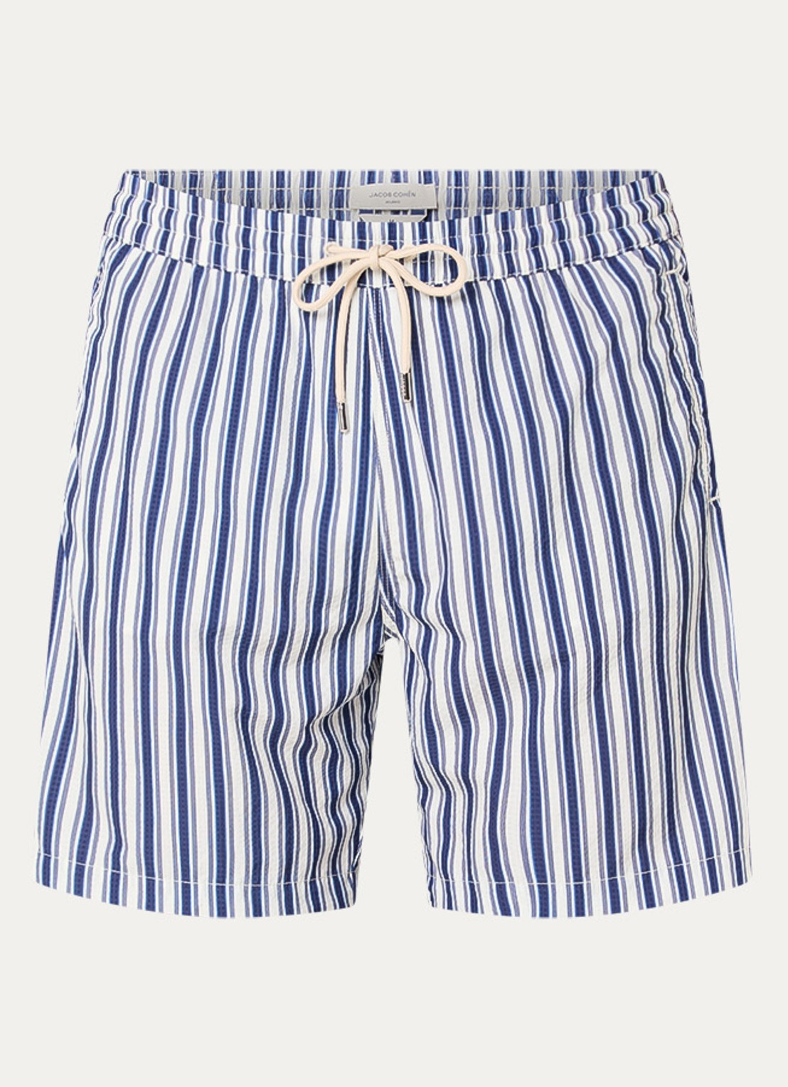 Jacob Cohën Zwemshorts met streepprint - voorkant donkerblauw