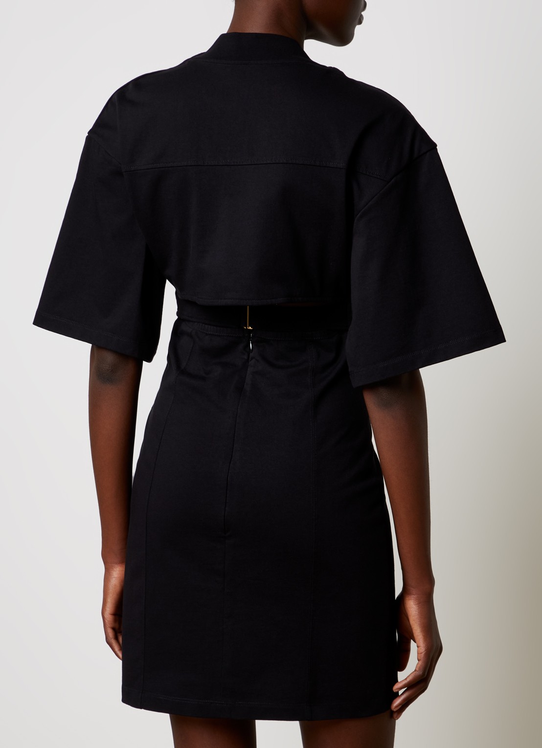 Jacquemus Bahia mini jurk met geknoopt detail - achterkant zwart