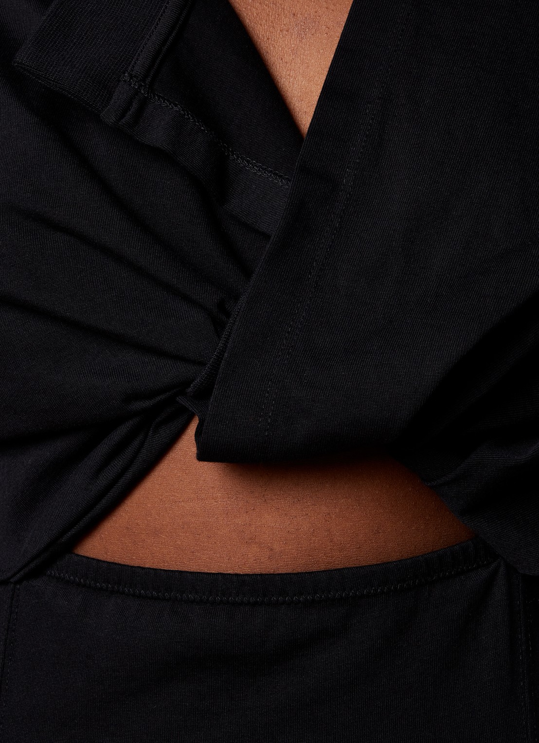 Jacquemus Bahia mini jurk met geknoopt detail - detail 3 zwart