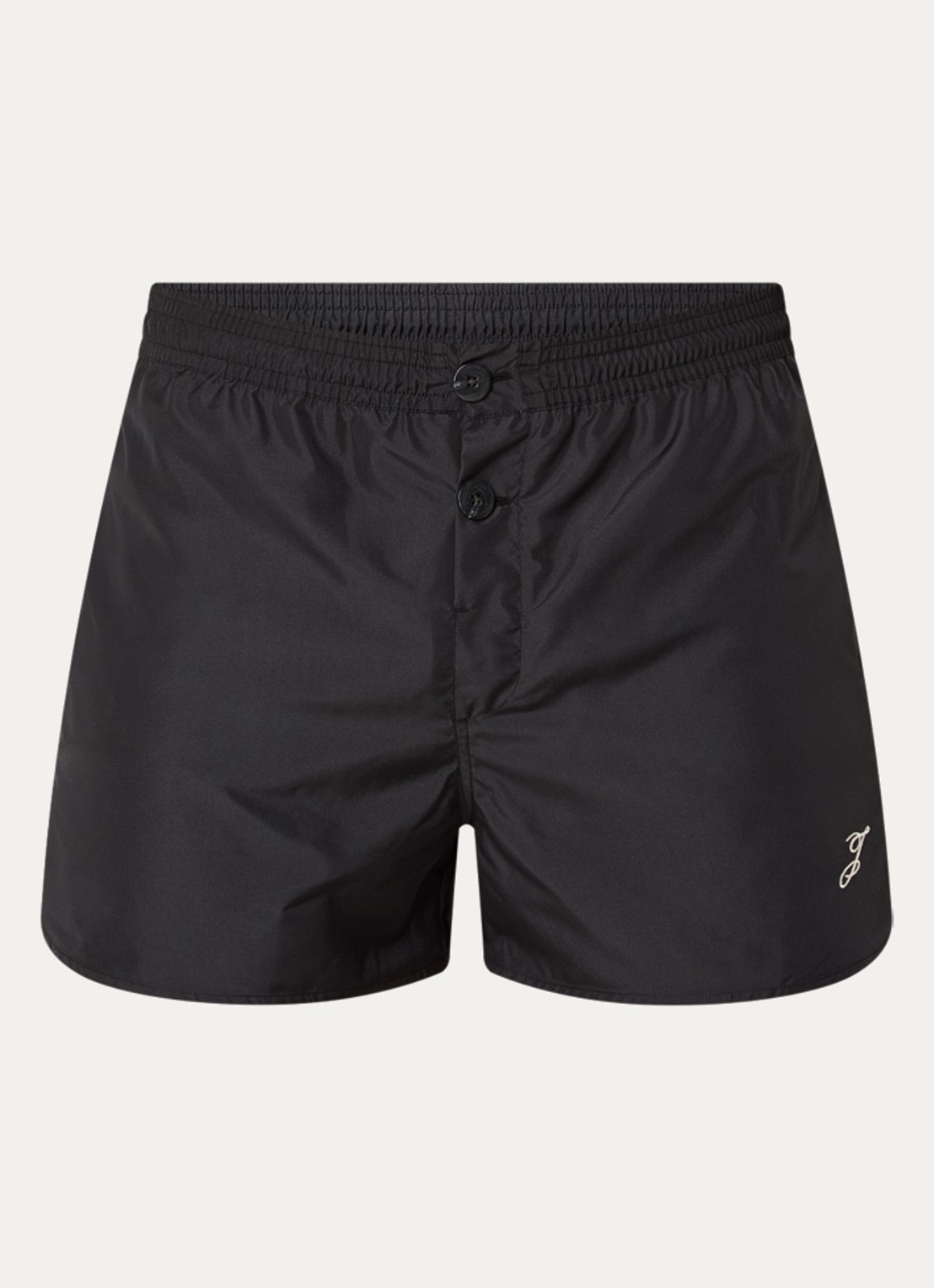 Jacquemus Bain Puntini zwemshorts met logoborduring - voorkant zwart