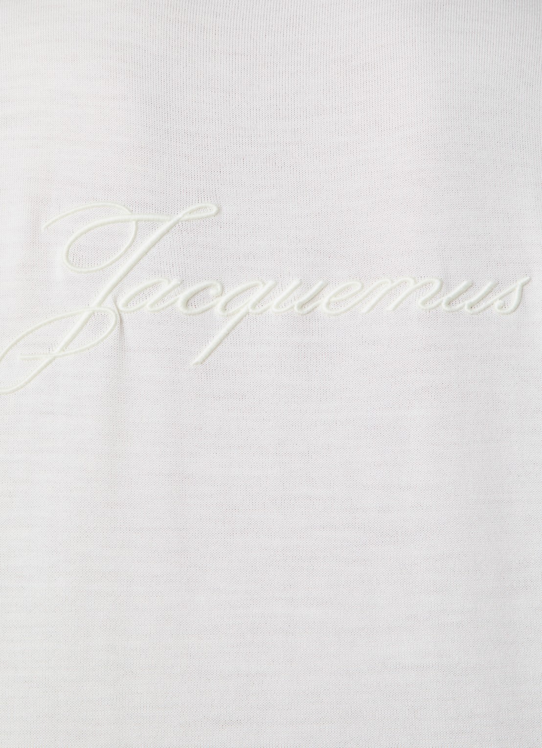Jacquemus Brode fijngebreide trui van merino wol - detail 2 gebroken wit