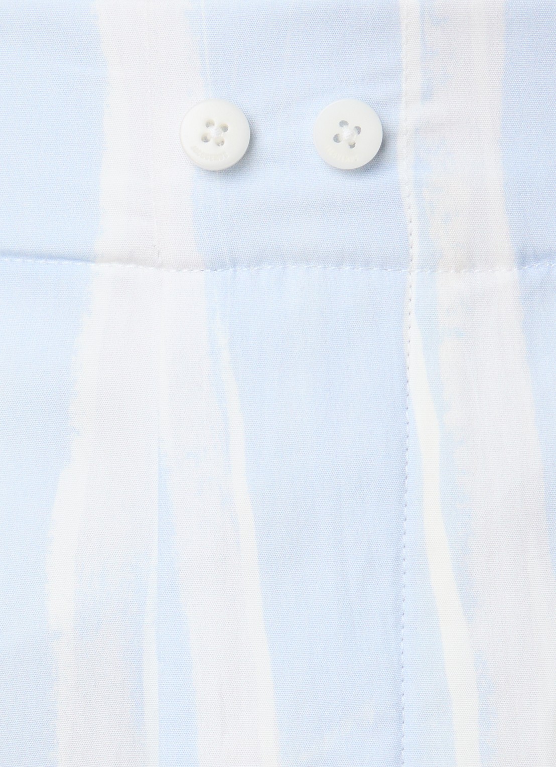 Jacquemus Caleçon wide fit broek met streepprint - detail 3 lichtblauw
