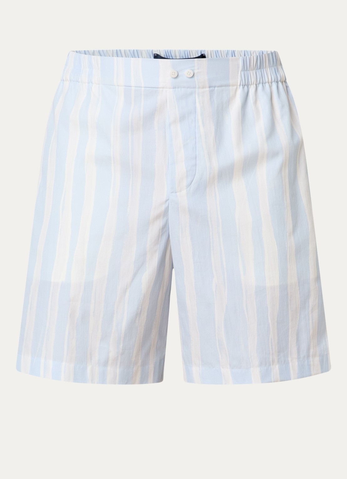 Jacquemus Caleçon wide fit broek met streepprint - voorkant 4 lichtblauw