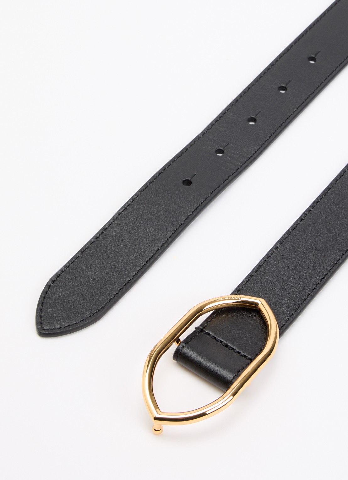 Jacquemus Calisson riem van leer - detail zwart