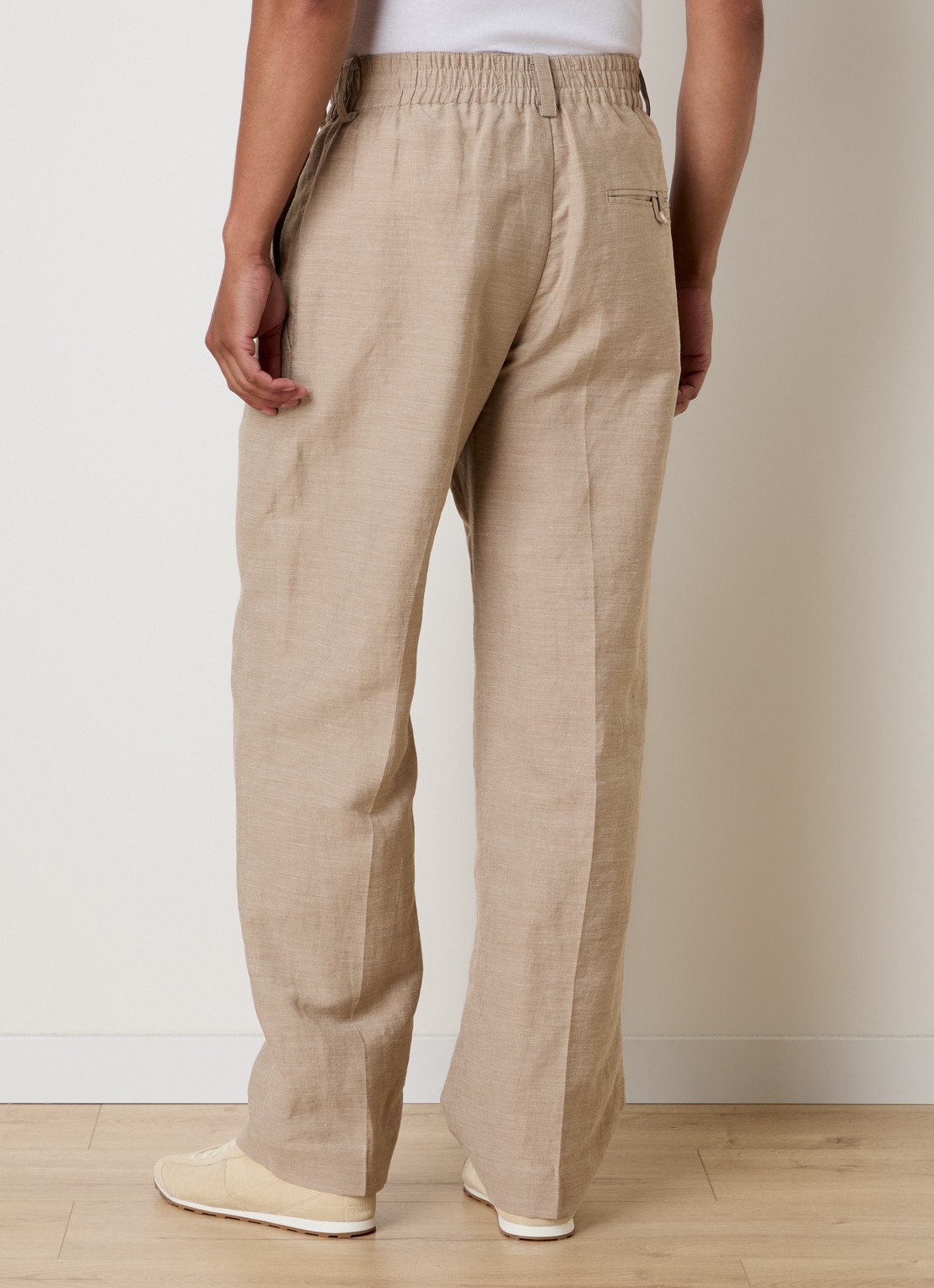 Jacquemus Croisiere straight fit pantalon met steekzakken - achterkant beige