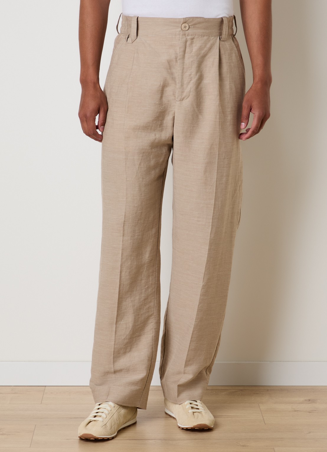 Jacquemus Croisiere straight fit pantalon met steekzakken - detail 2 beige
