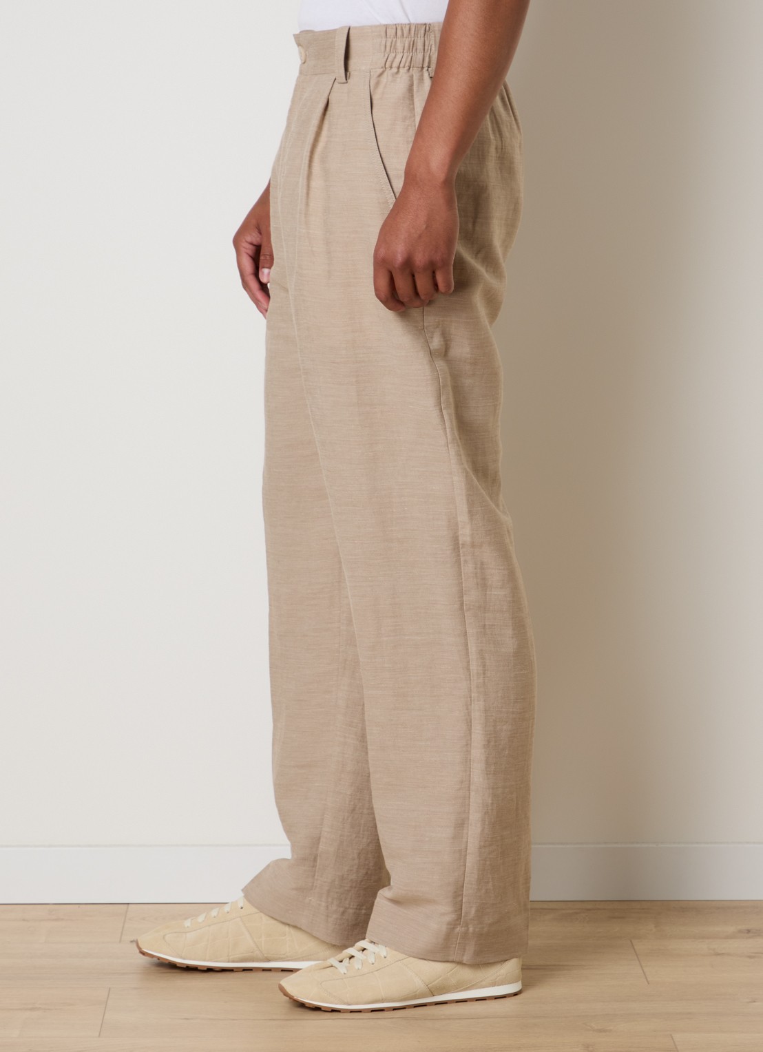 Jacquemus Croisiere straight fit pantalon met steekzakken - detail 3 beige
