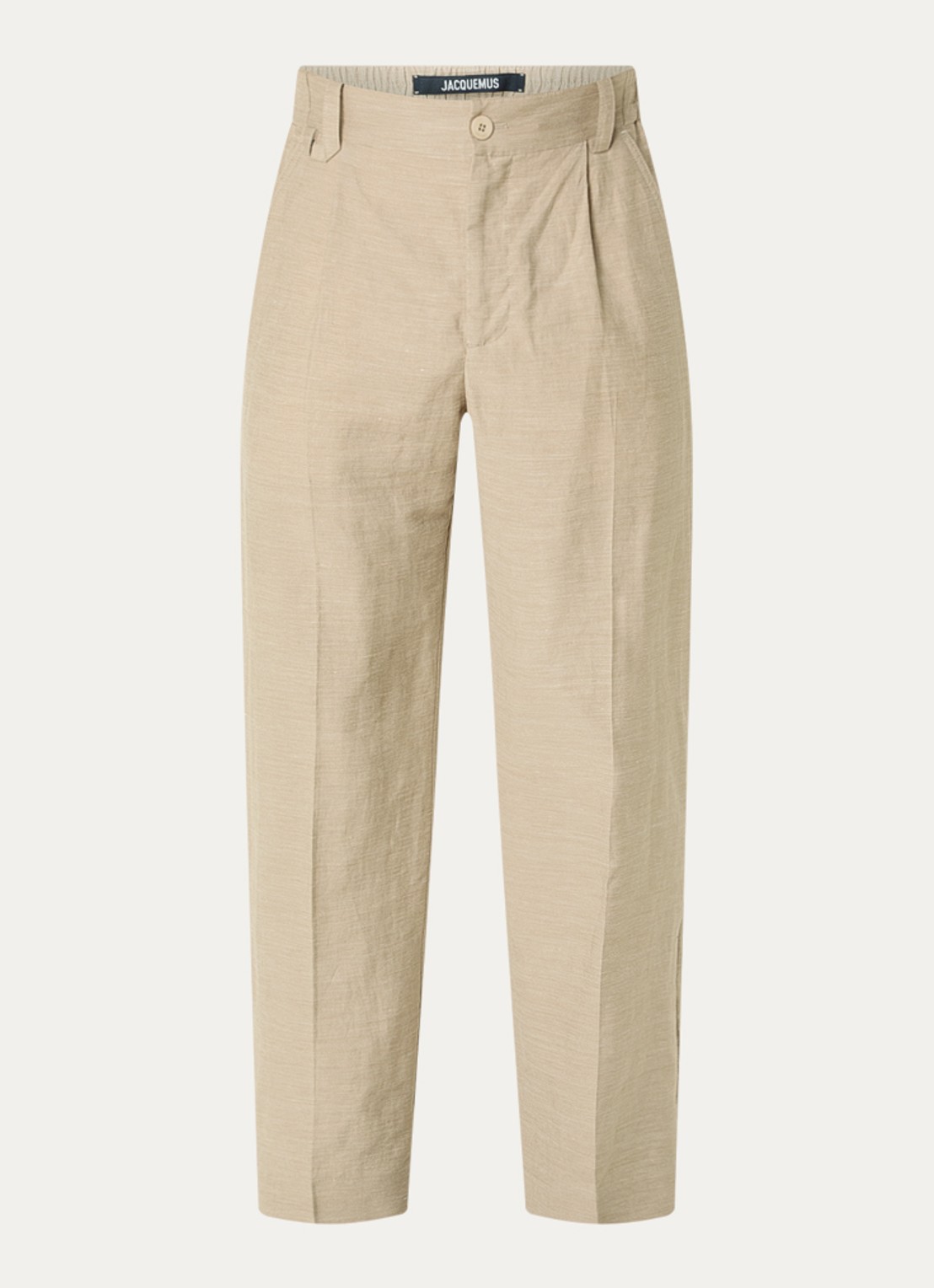 Jacquemus Croisiere straight fit pantalon met steekzakken - voorkant 5 beige