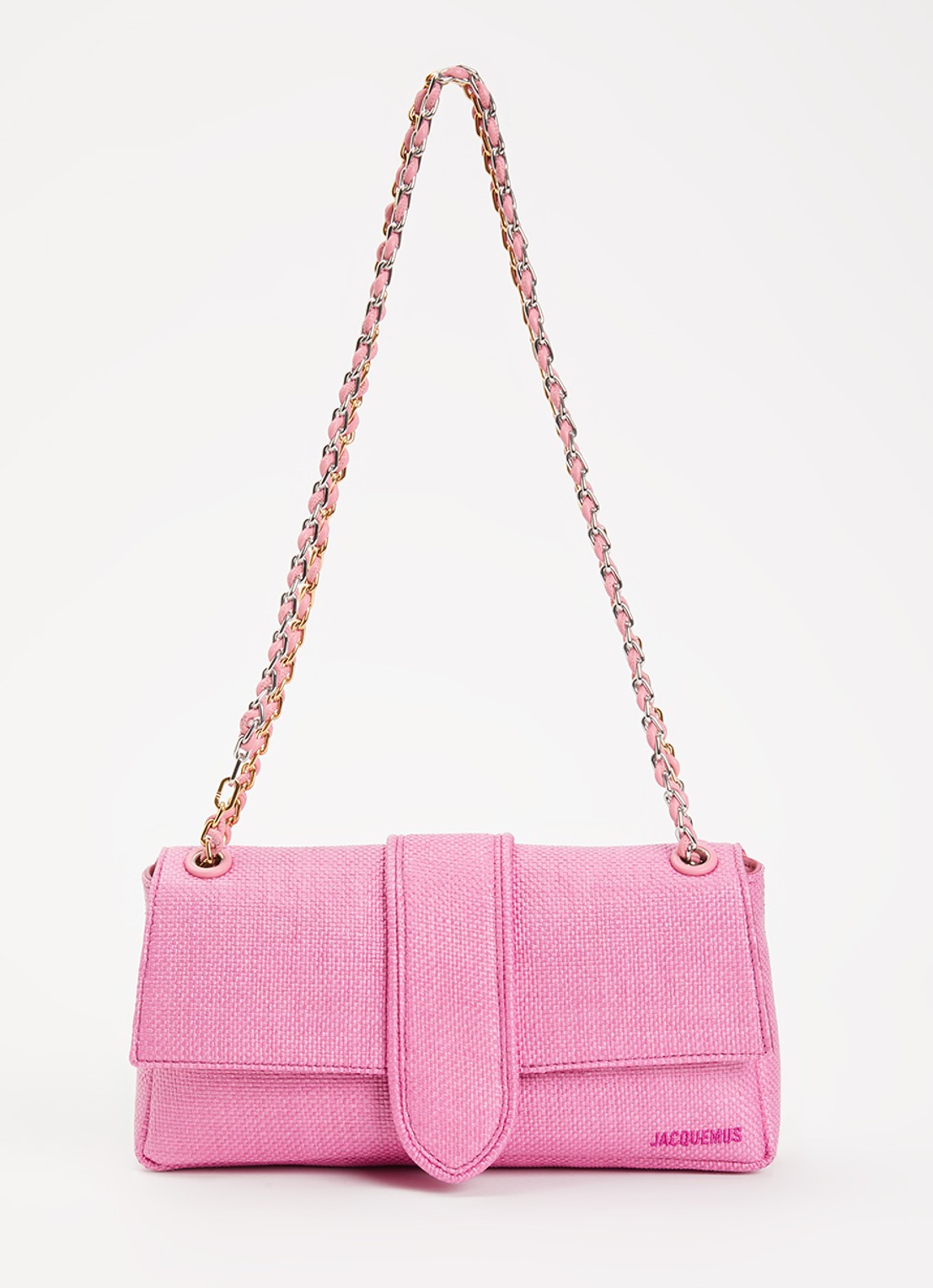 Jacquemus Crossbodytas met logo - voorkant roze