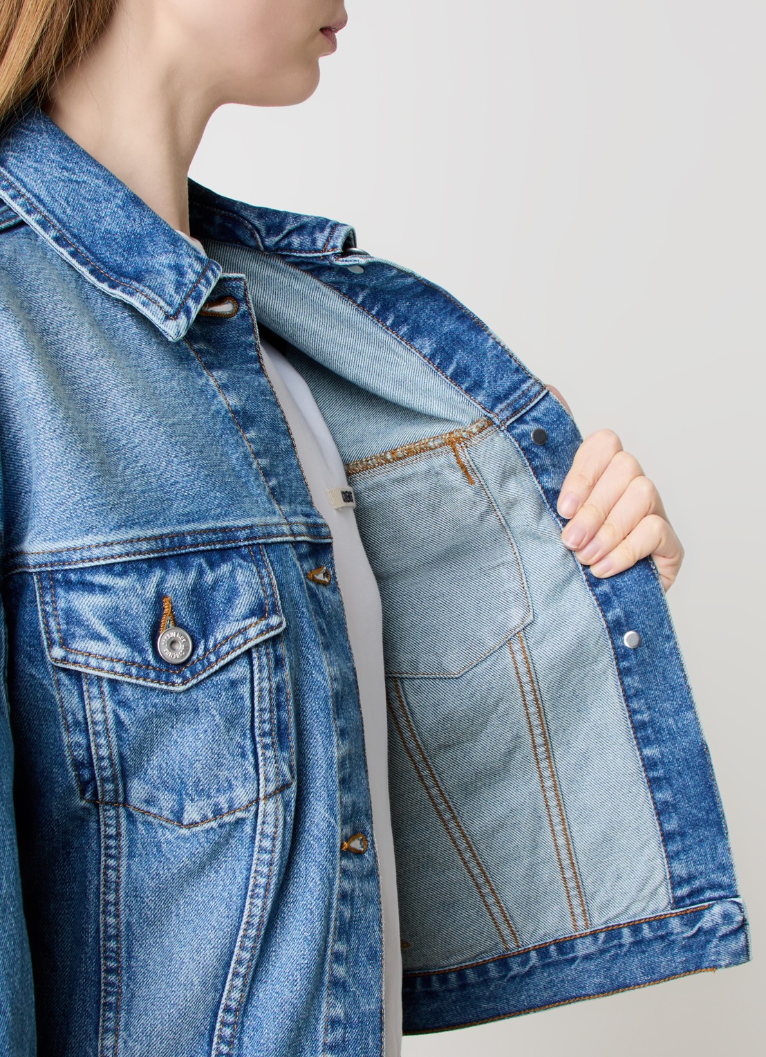 Jacquemus De-Nîmes spijkerjas met klepzakken - detail 5 blauw