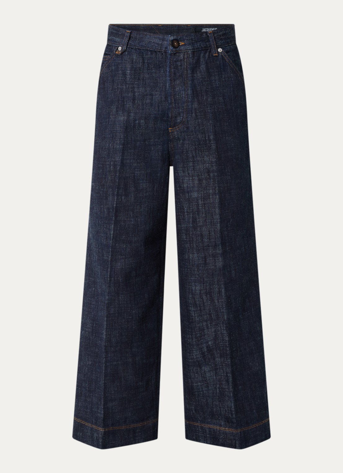 Jacquemus de-Nîmes Tempo wide fit jeans met donkere wassing en steekzakken - voorkant 2 indigo