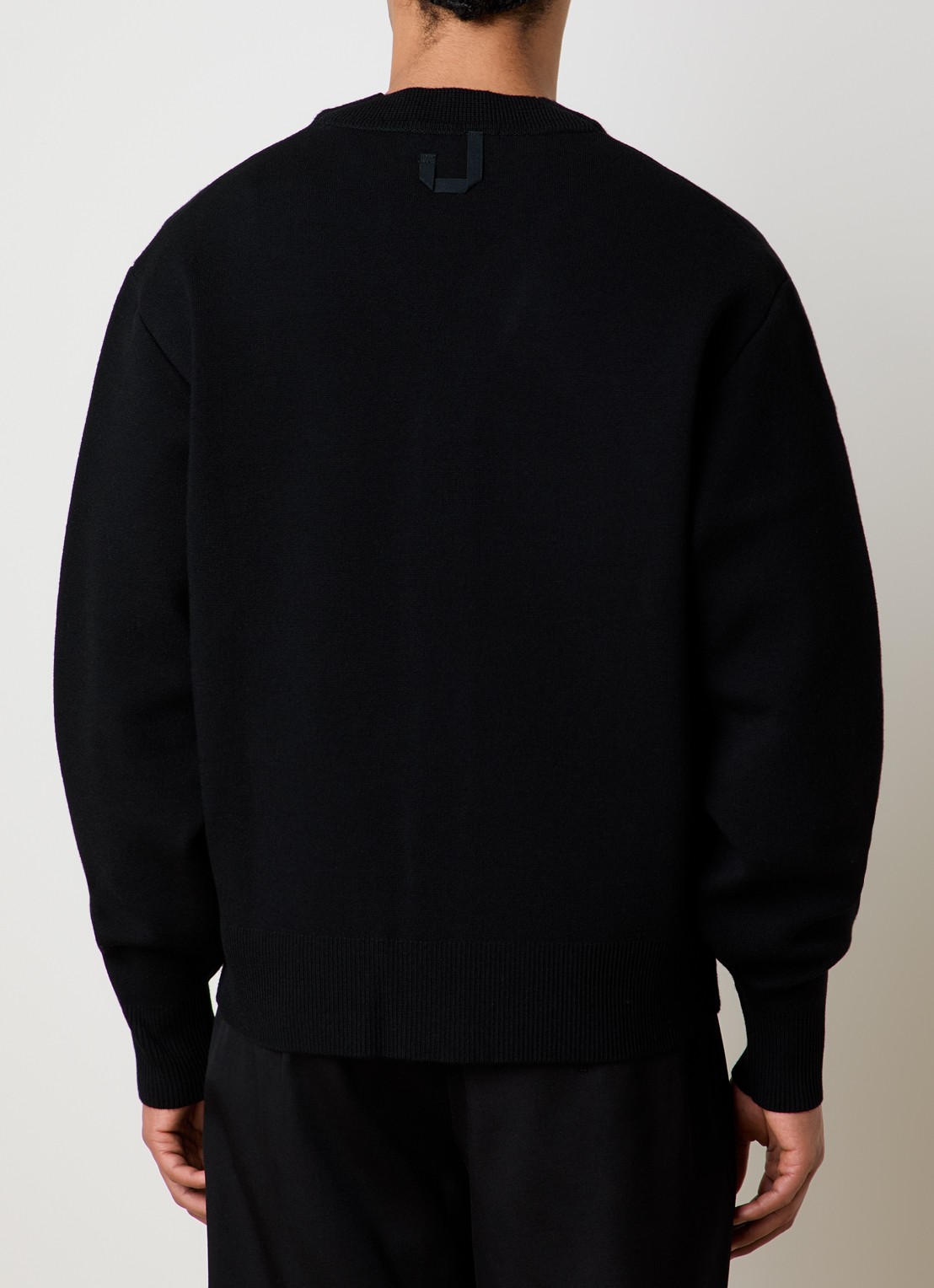 Jacquemus Fijngebreid vest in merino wolblend - achterkant zwart