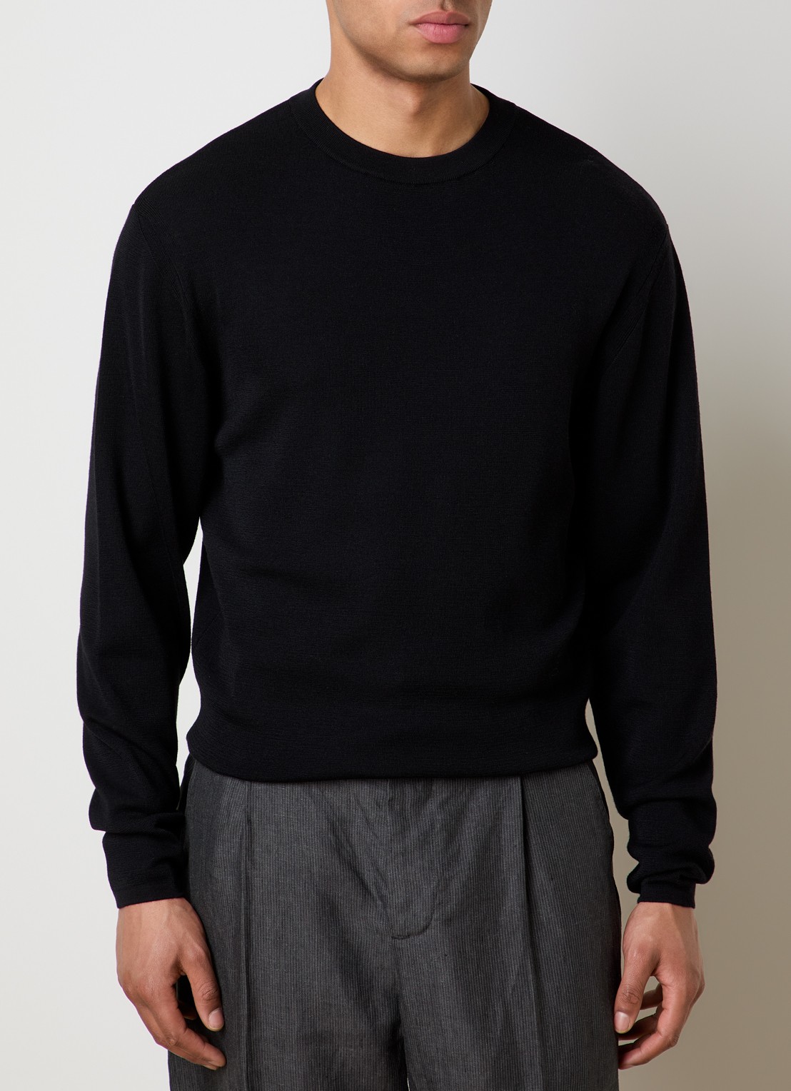 Jacquemus Fijngebreide pullover in zijdeblend met borduring - achterkant 3 zwart