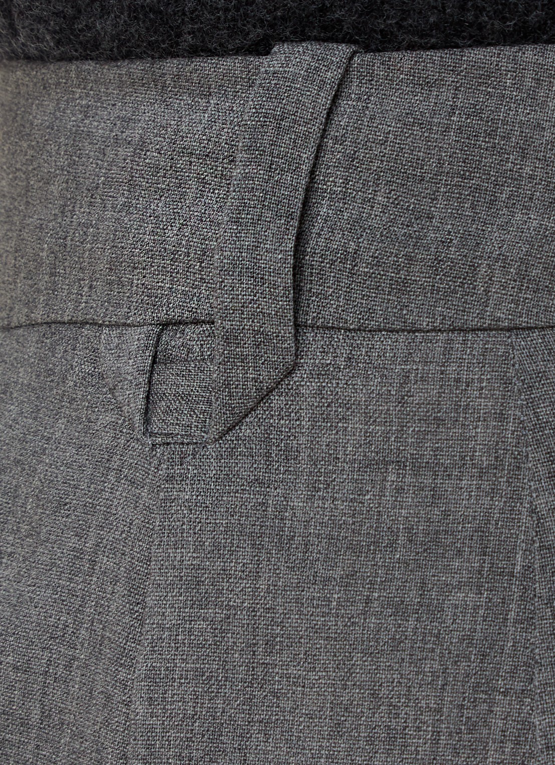 Jacquemus High waist wide fit pantalon van wol met steekzakken - detail 5 grijs