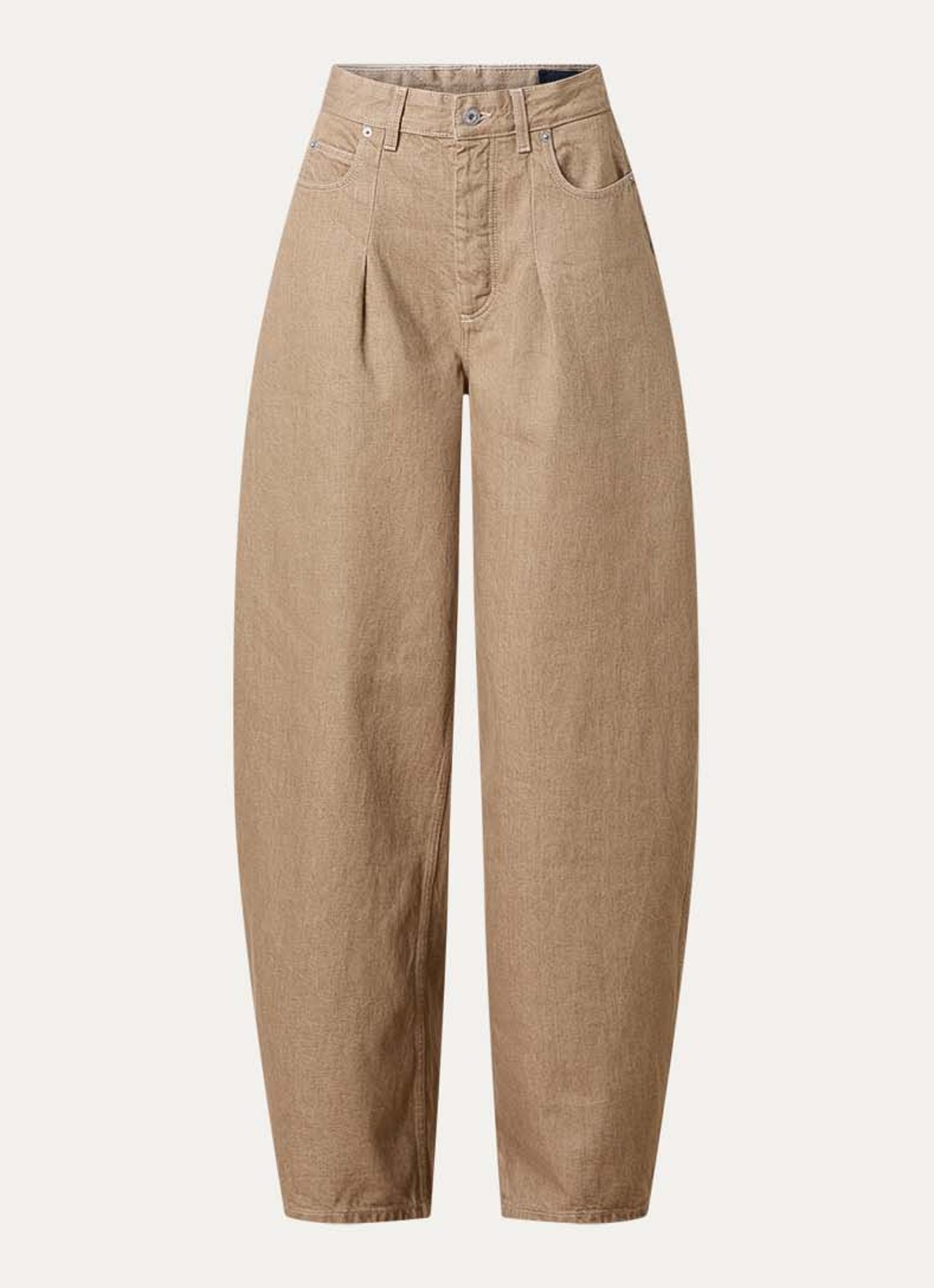 Jacquemus High waist wide leg jeans met gekleurde wassing - voorkant 5 beige