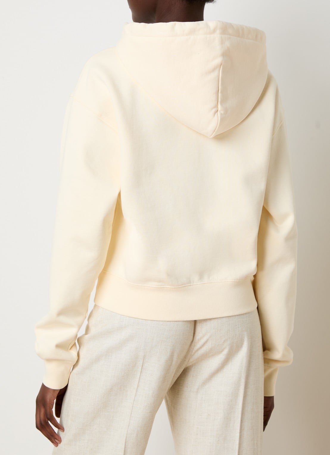 Jacquemus Hoodie met logo - achterkant 3 zand