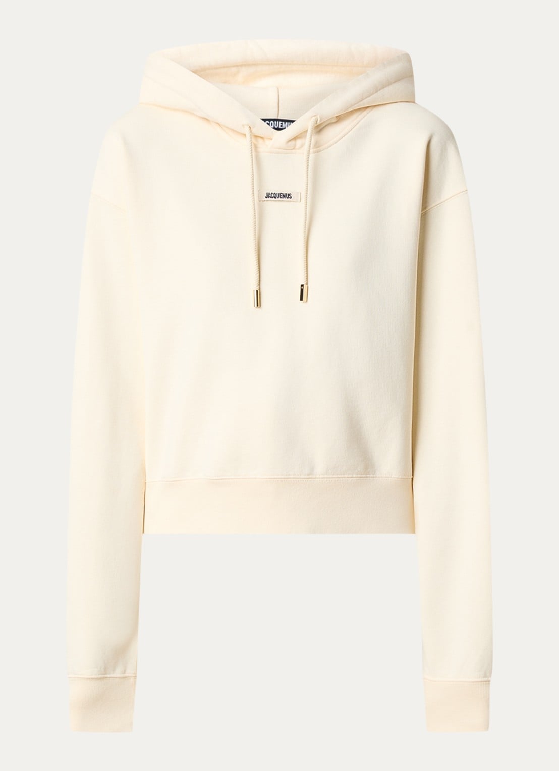 Jacquemus Hoodie met logo - voorkant zand