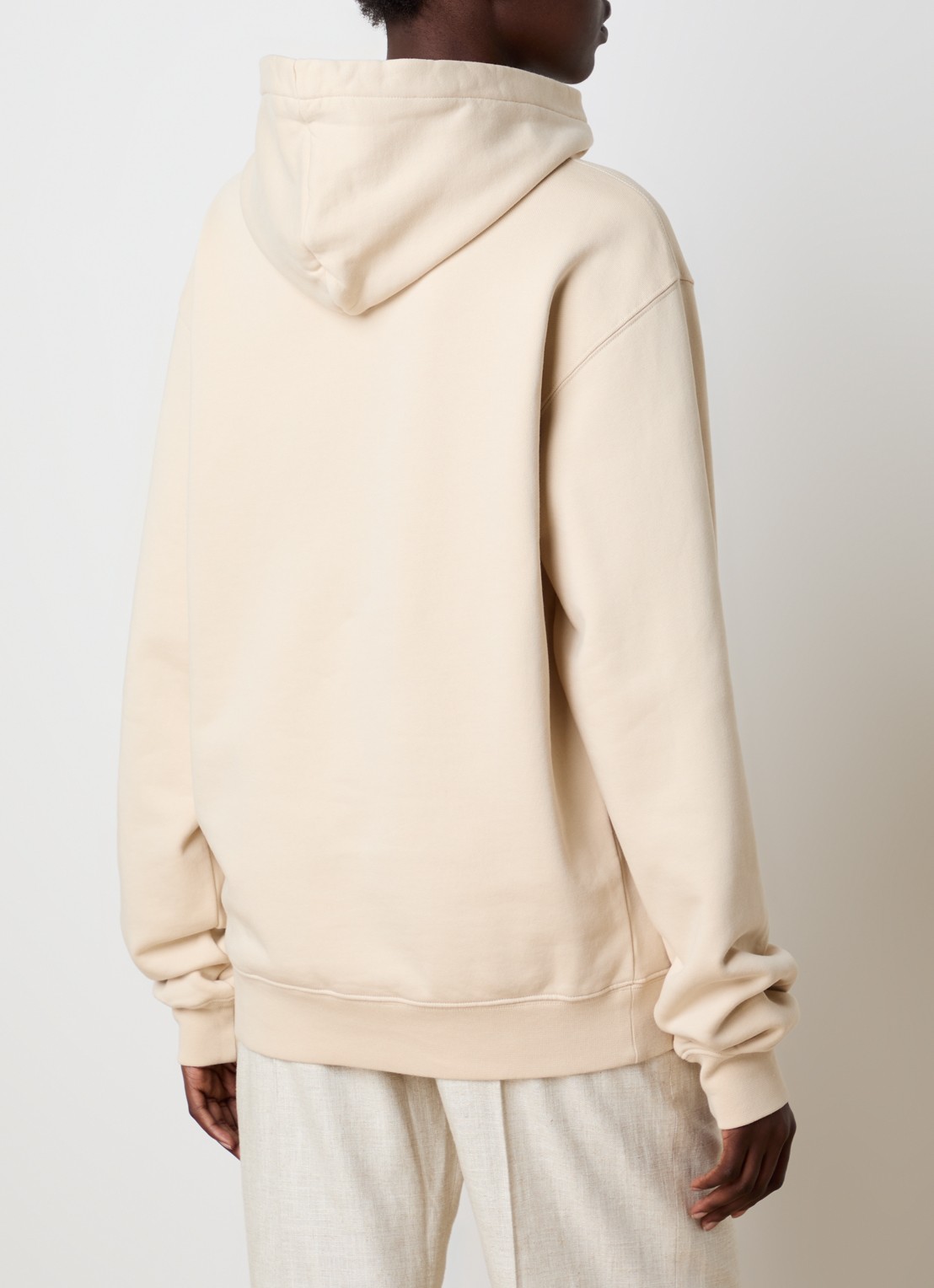 Jacquemus Hoodie met logo - achterkant beige